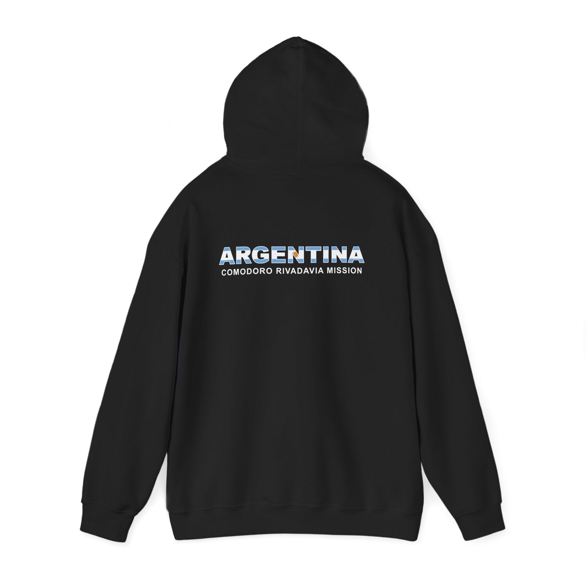 Argentina Comodoro Rivadavia Mission Flag Title Back Hoodie