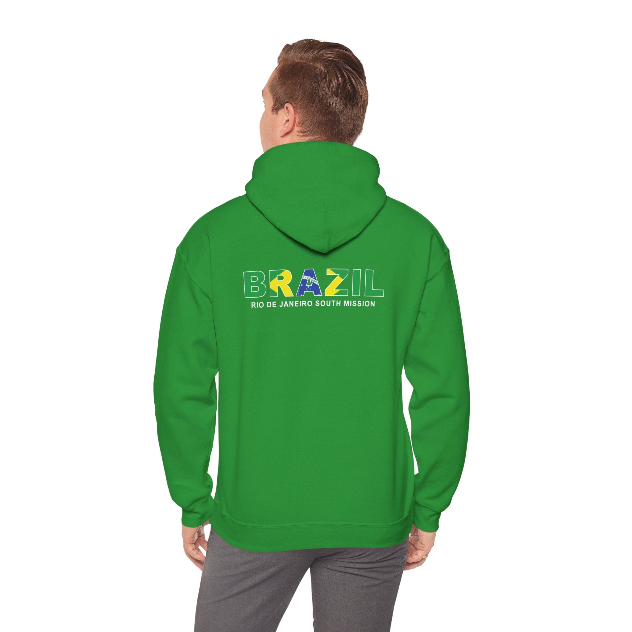Brazil Rio de Janeiro South Mission Flag Title Back Hoodie