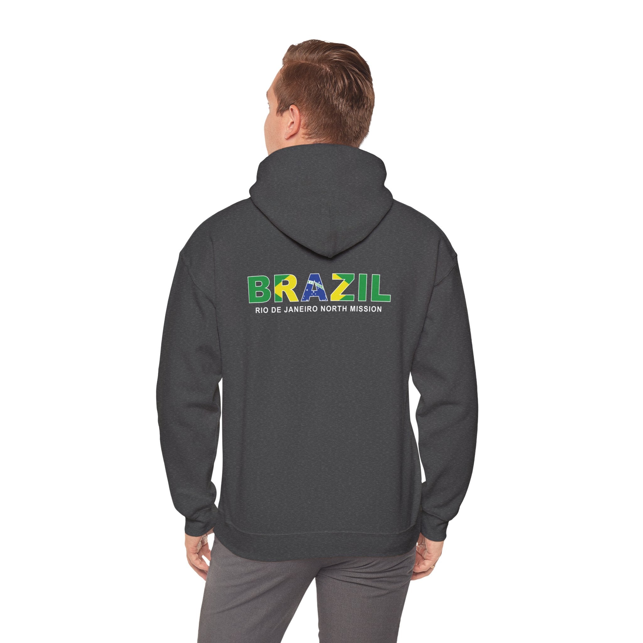 Brazil Rio de Janeiro North Mission Flag Title Back Hoodie