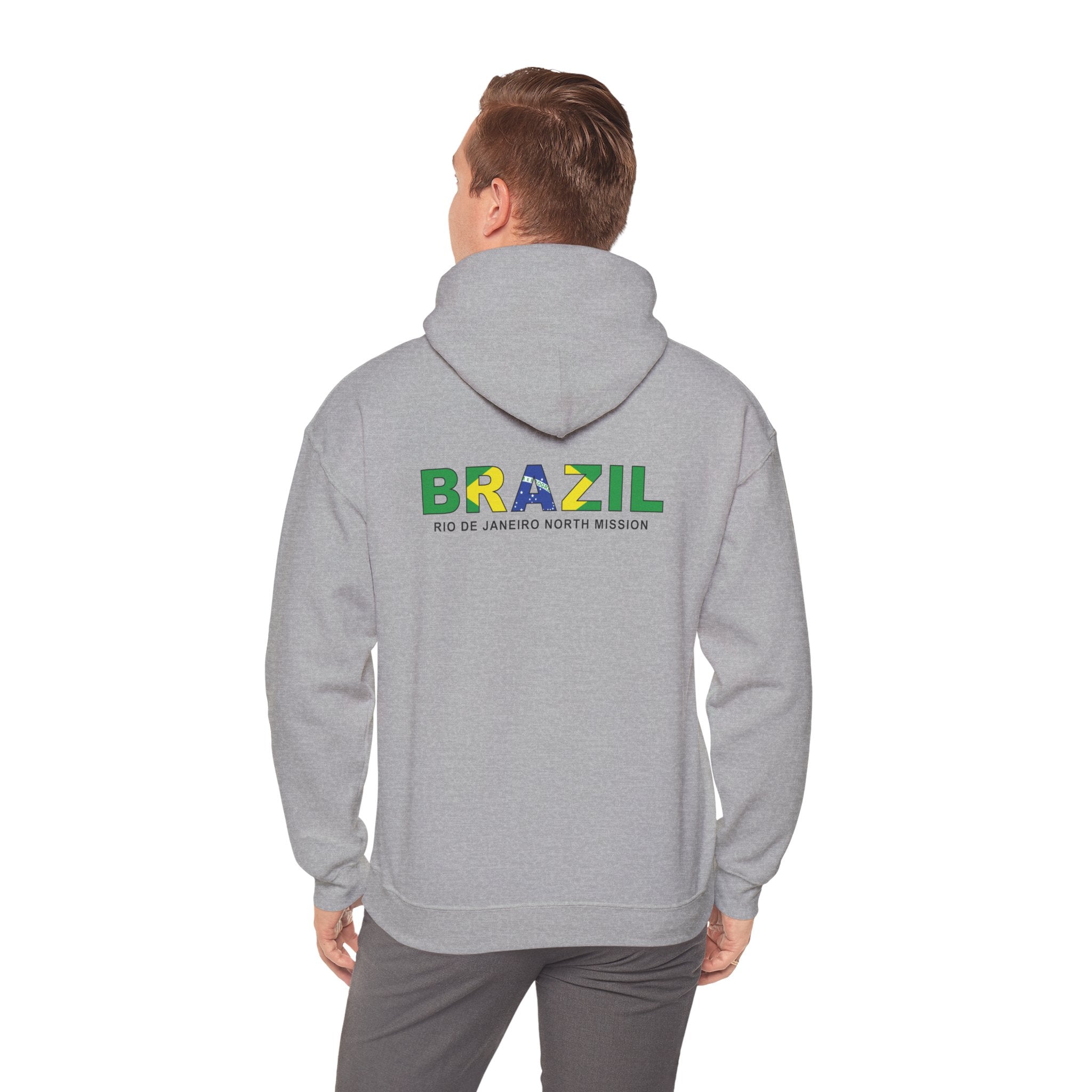 Brazil Rio de Janeiro North Mission Flag Title Back Hoodie