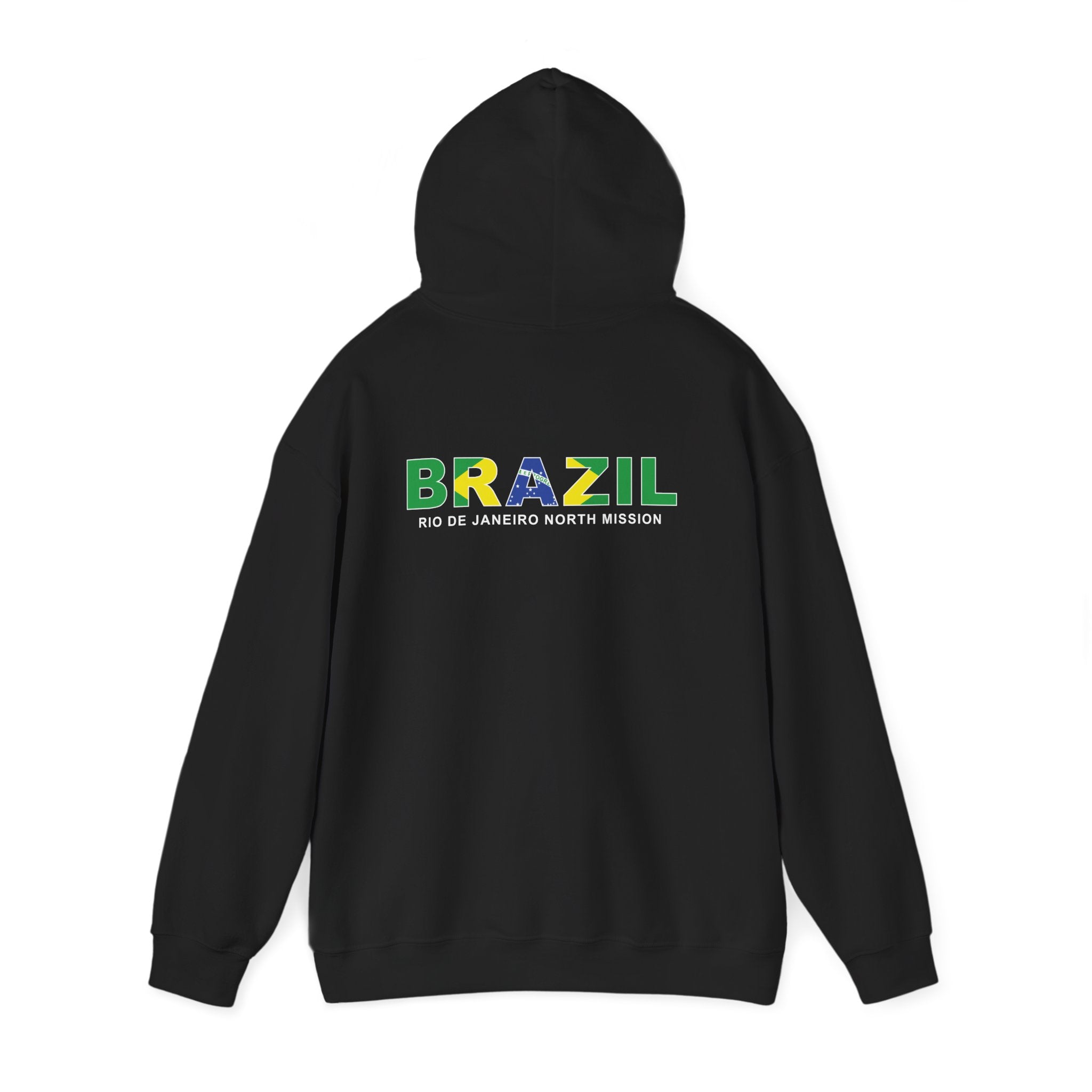 Brazil Rio de Janeiro North Mission Flag Title Back Hoodie