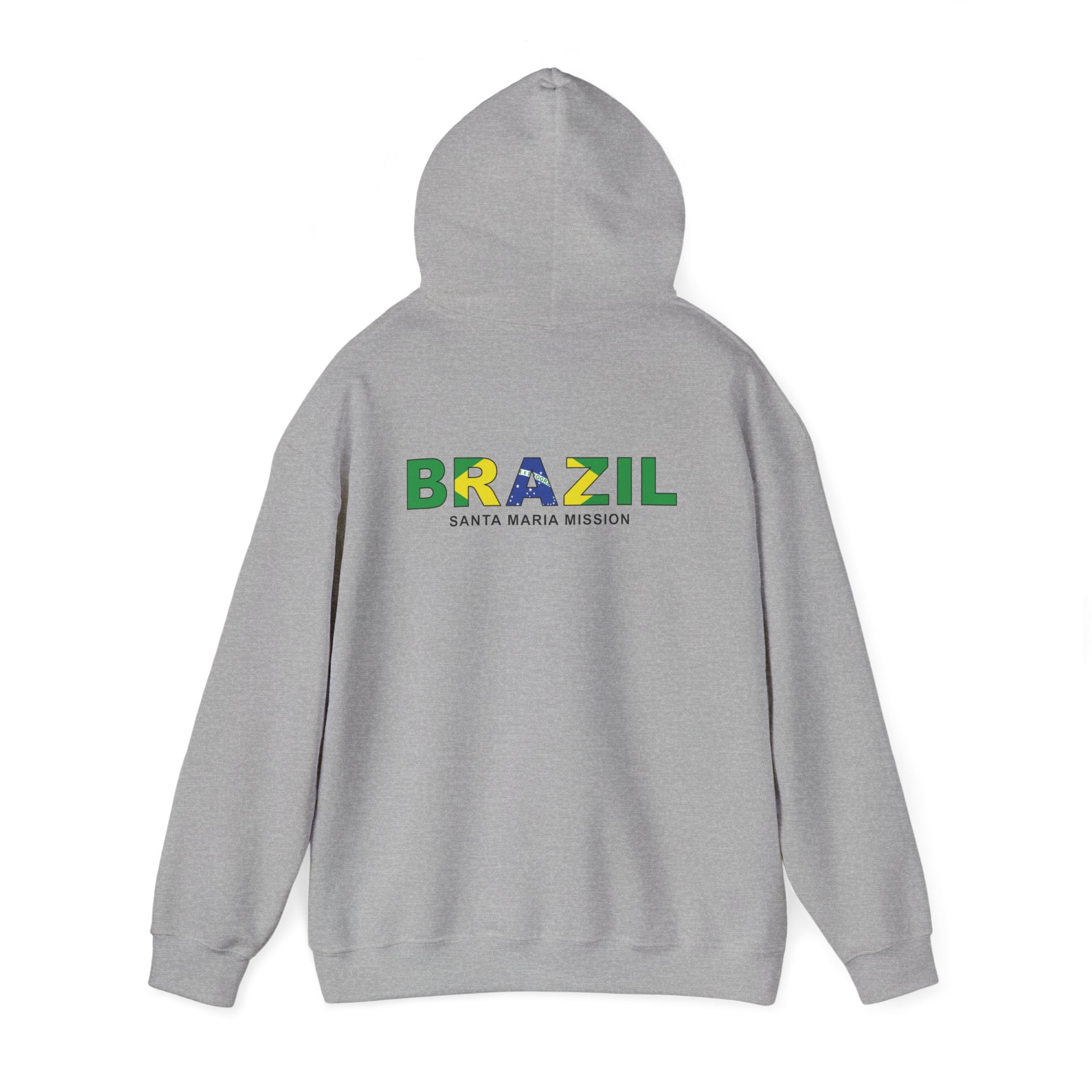 Brazil Santa Maria Mission Flag Title Back Hoodie