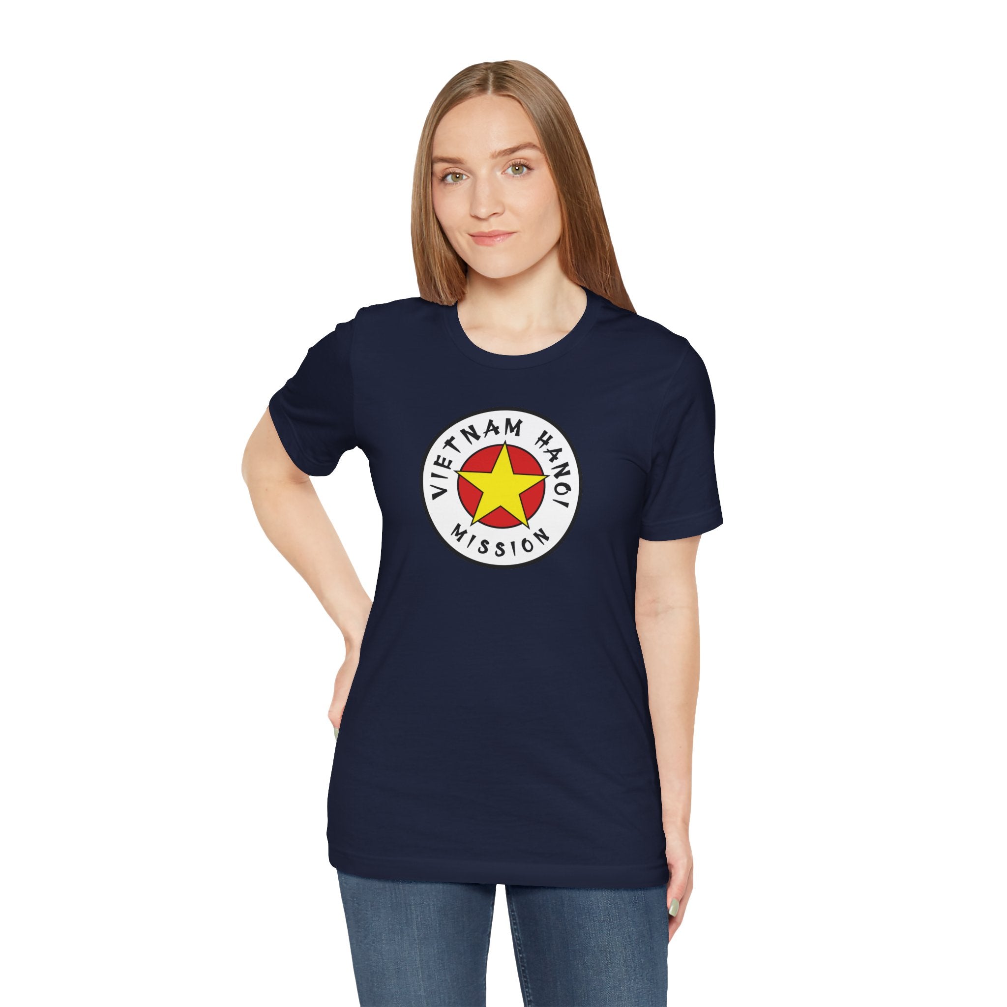 Vietnam Hanoi Mission Flag Logo (White Border) T-shirt