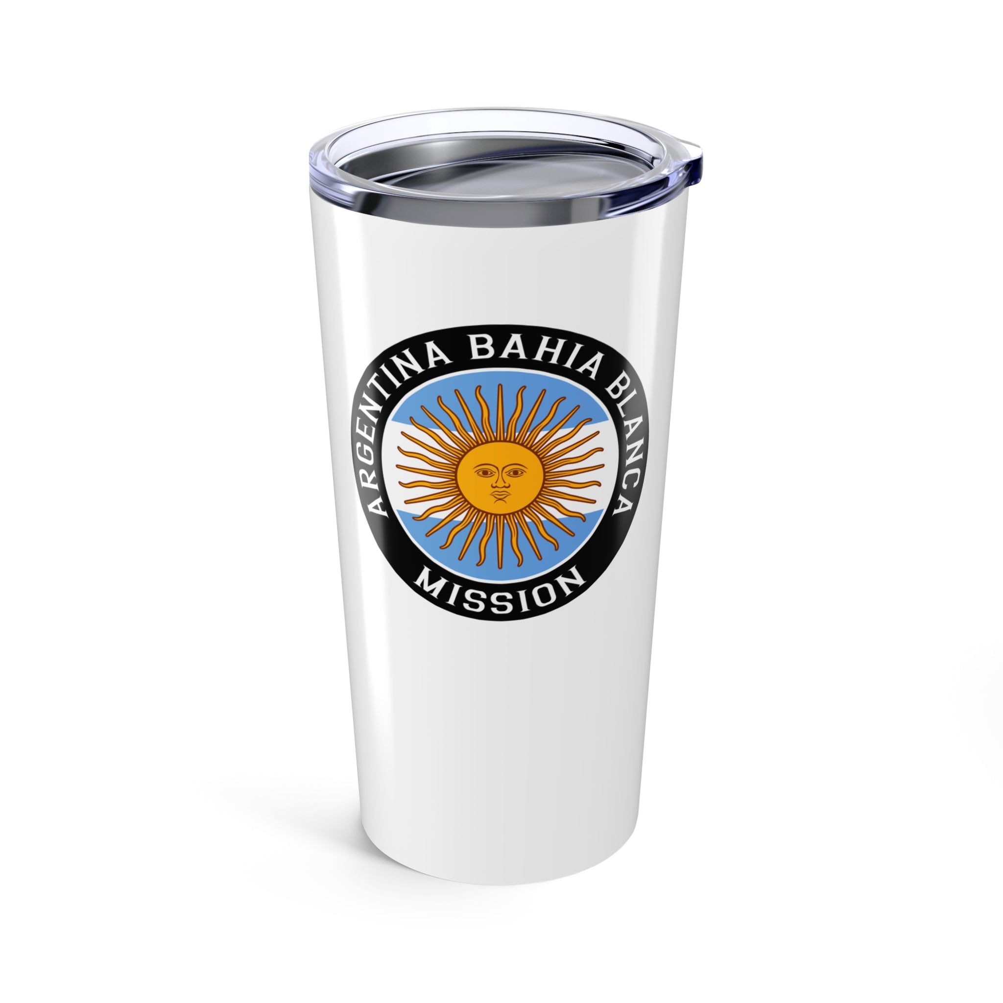 Argentina Bahia Blanca Mission Flag Logo Tumbler 20oz White