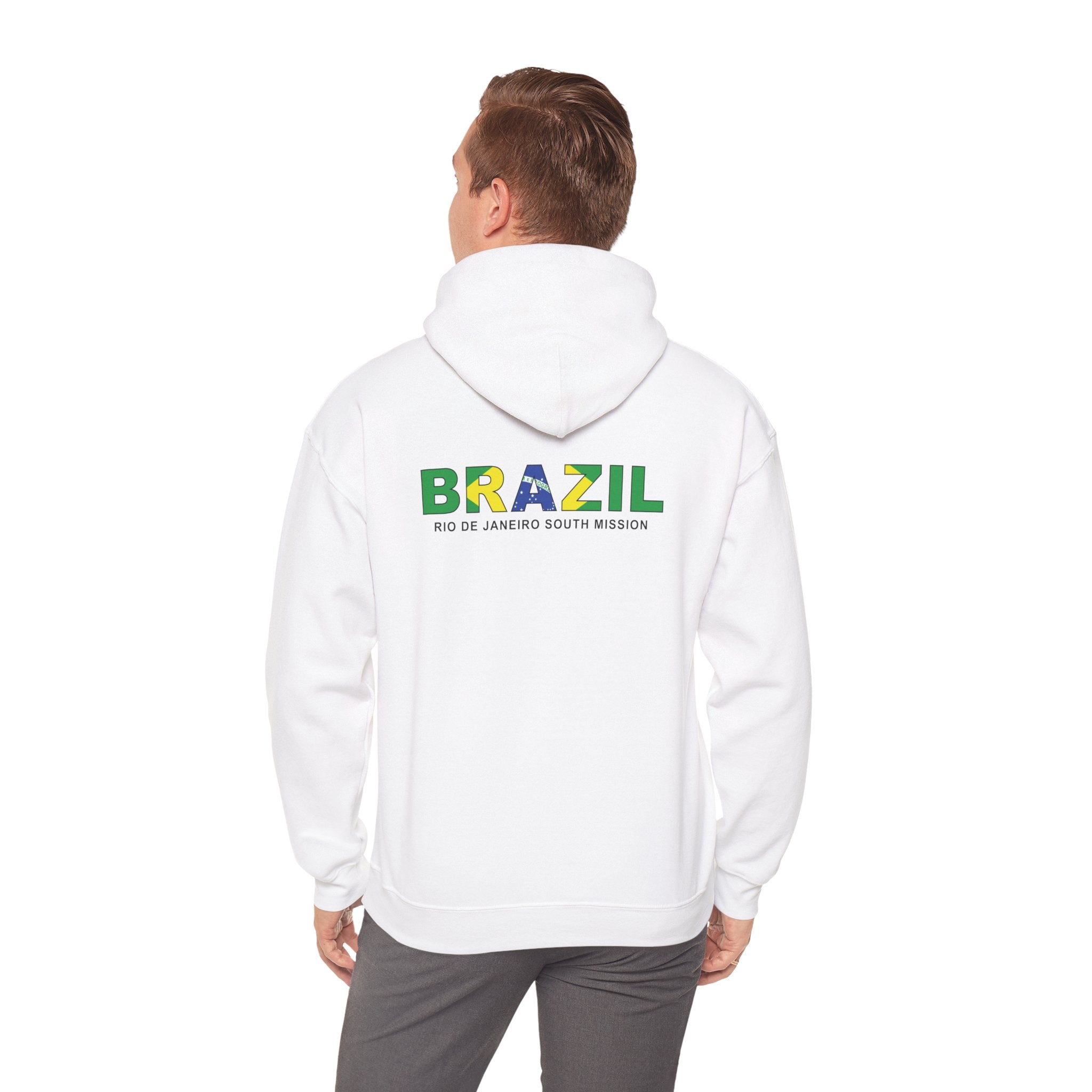 Brazil Rio de Janeiro South Mission Flag Title Back Hoodie