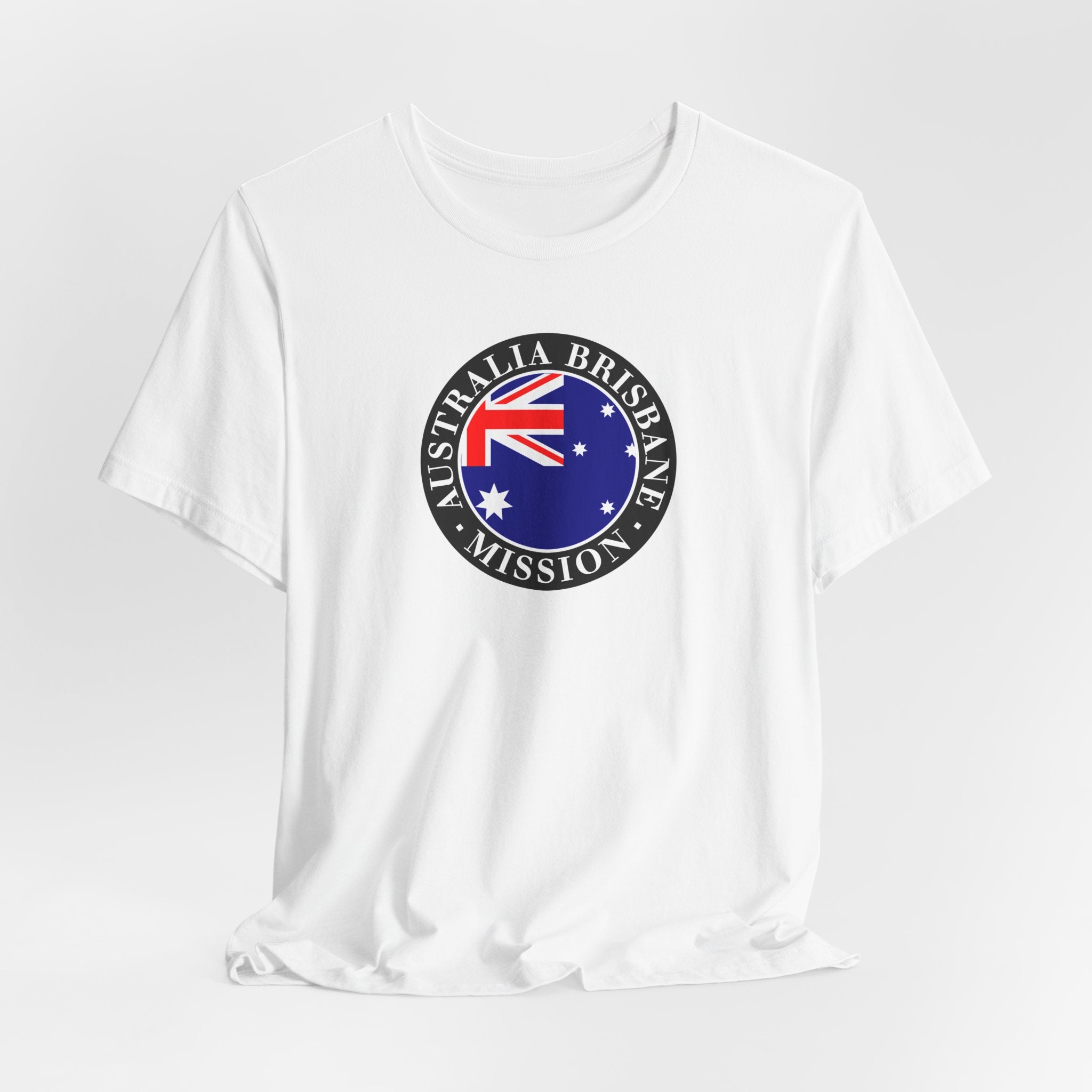 Australia Brisbane Mission Flag Logo (Black Border) T-shirt