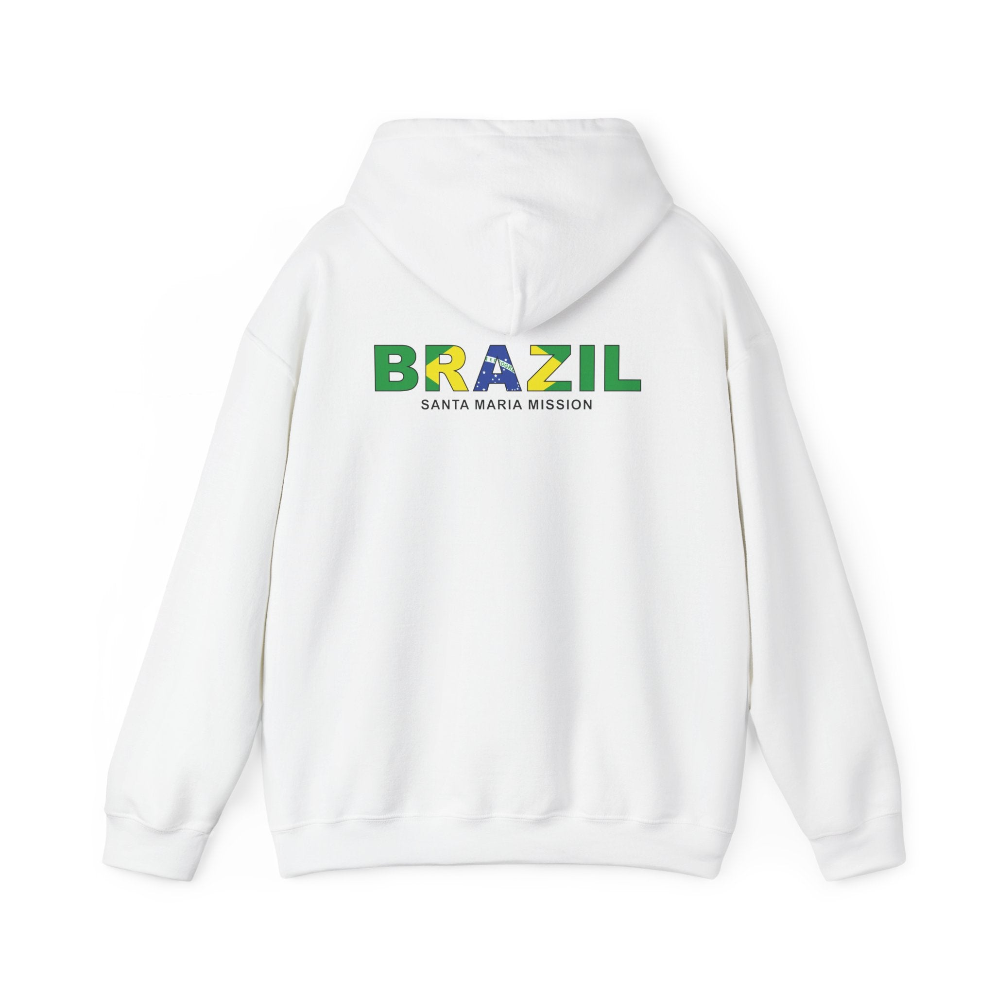 Brazil Santa Maria Mission Flag Title Back Hoodie
