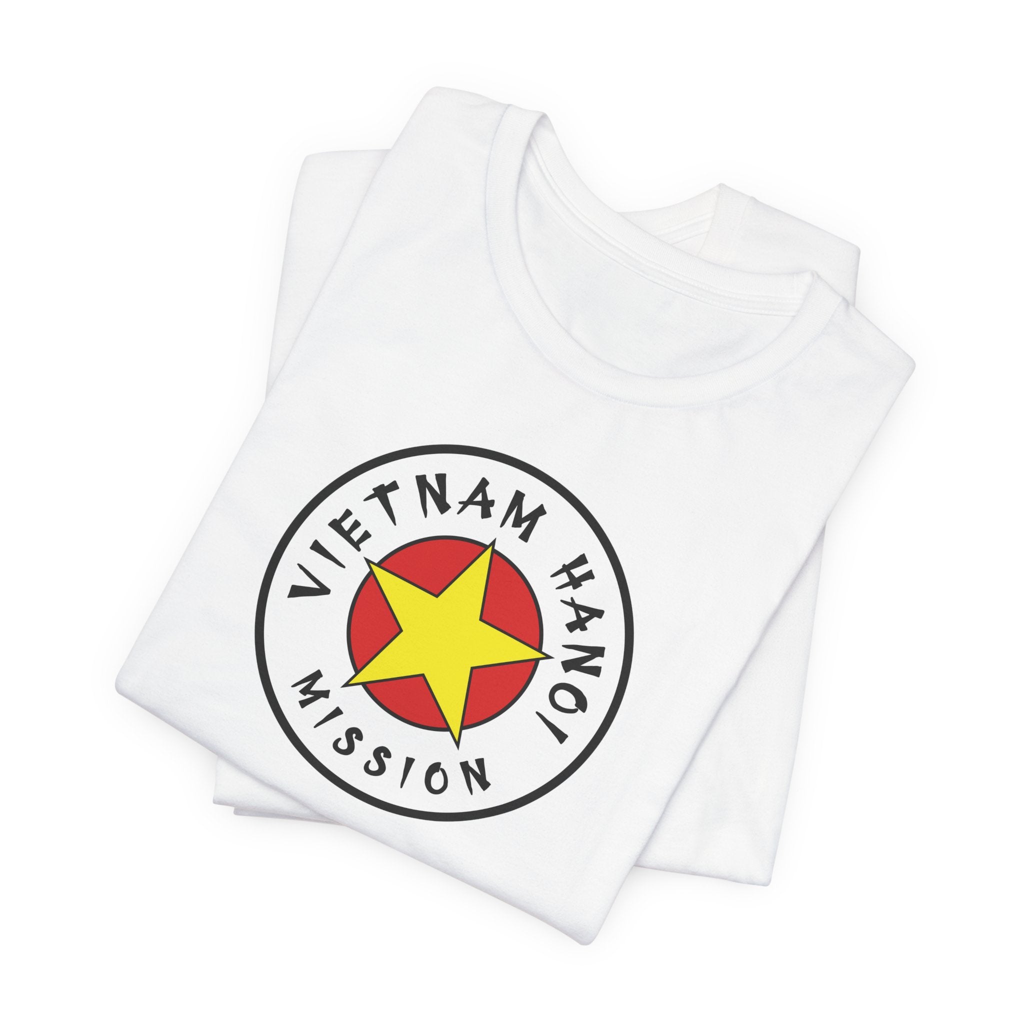 Vietnam Hanoi Mission Flag Logo (White Border) T-shirt