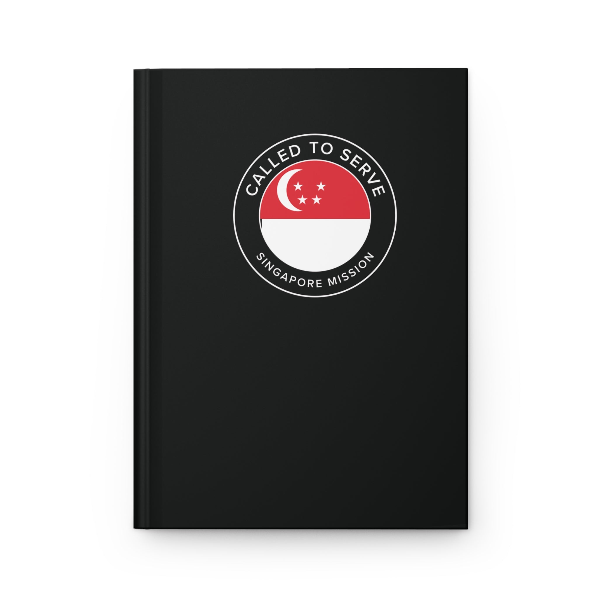 Singapore Mission Circle Flag Called to Serve Black Hardcover Journal Matte