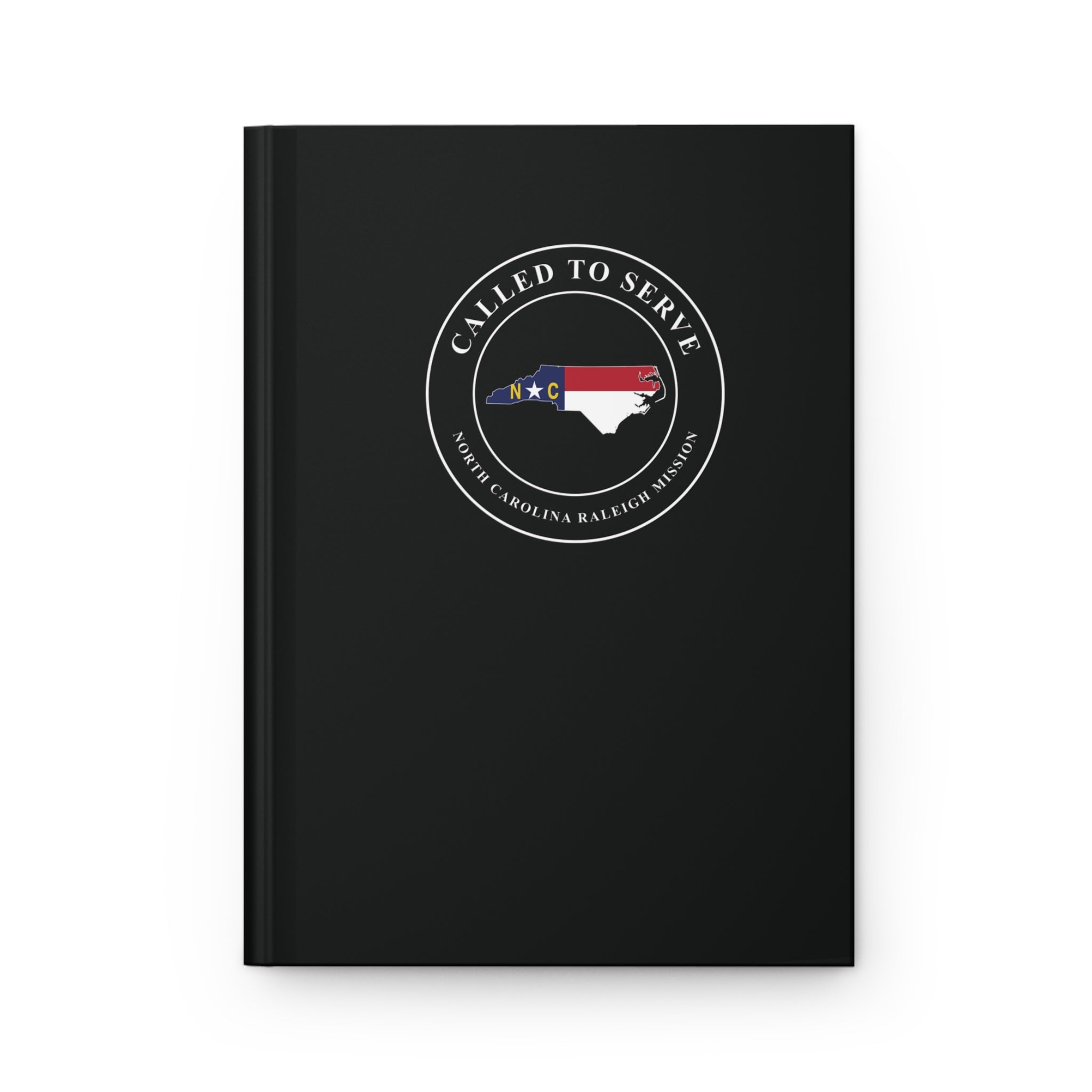 North Carolina Raleigh Mission Flag Map Called to Serve Black Hardcover Journal Matte