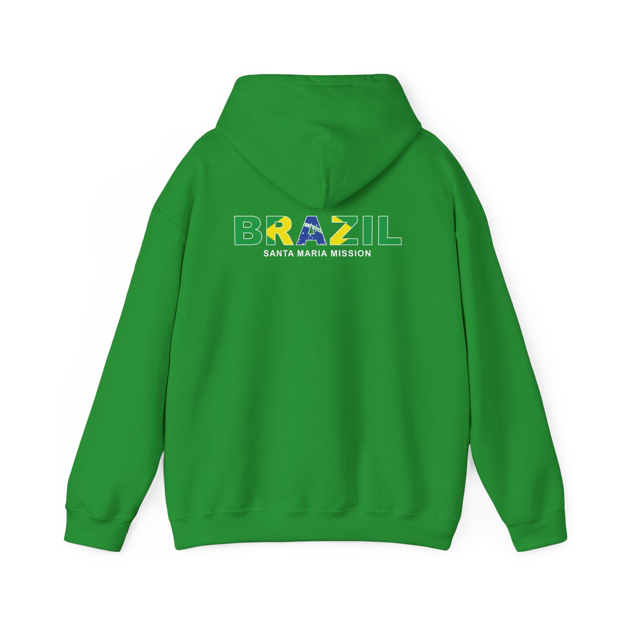 Brazil Santa Maria Mission Flag Title Back Hoodie