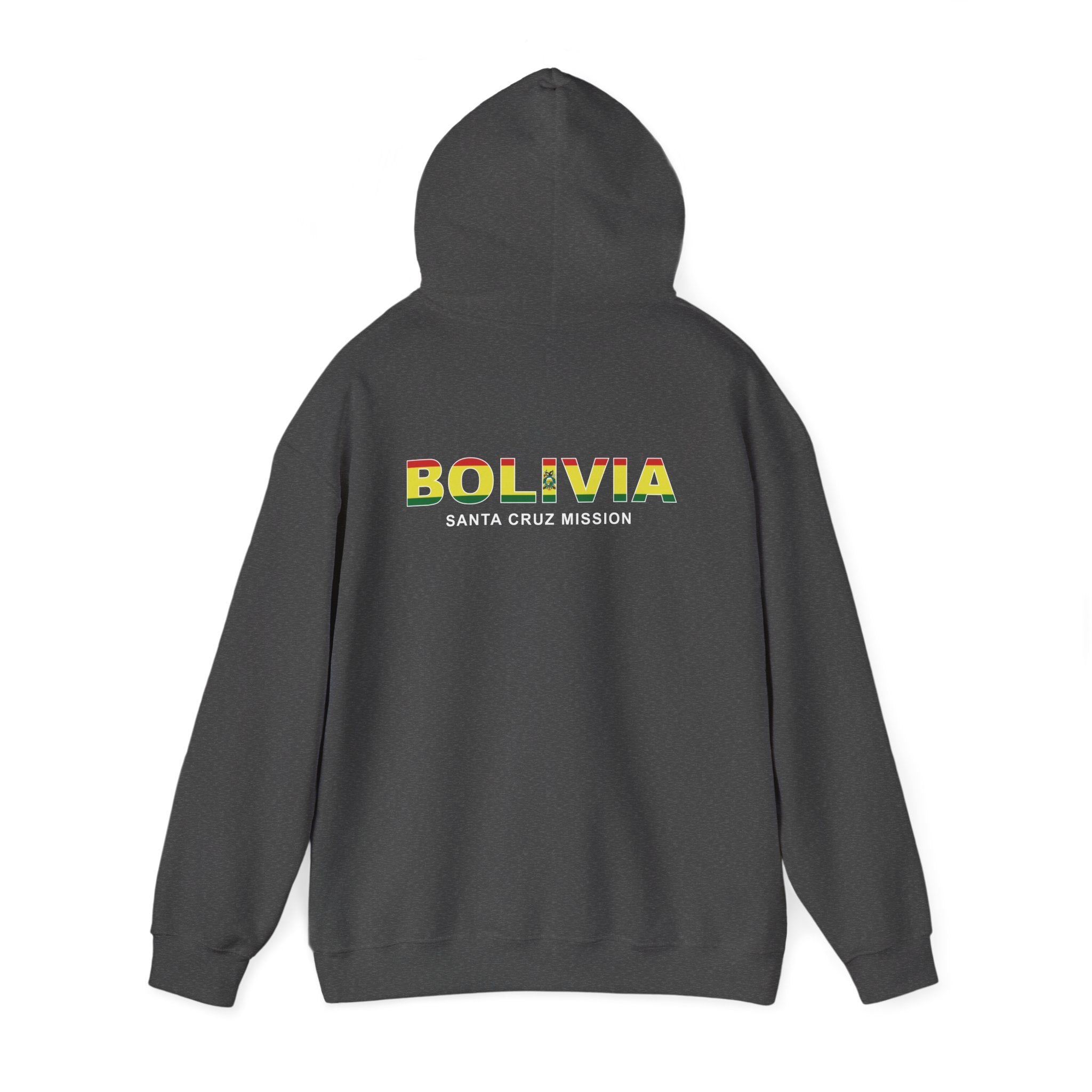 Bolivia Santa Cruz Mission Flag Title Back Hoodie