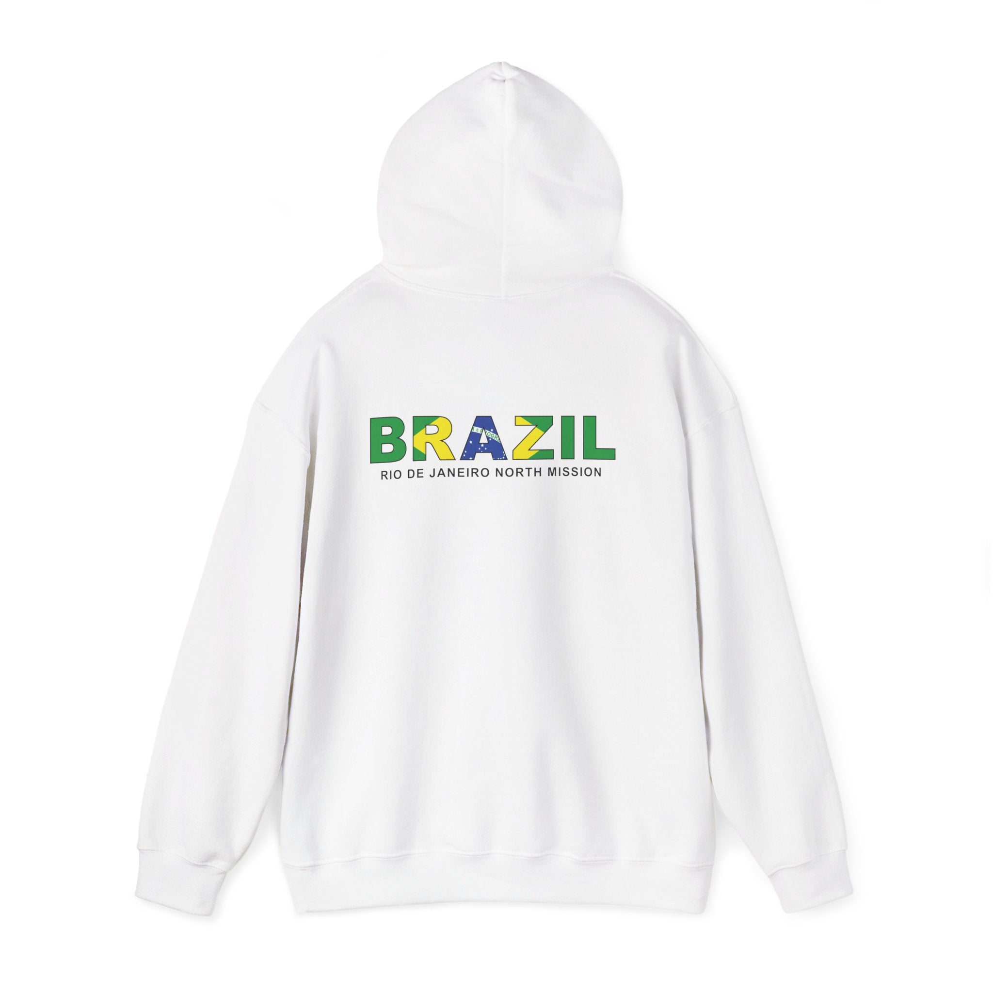 Brazil Rio de Janeiro North Mission Flag Title Back Hoodie