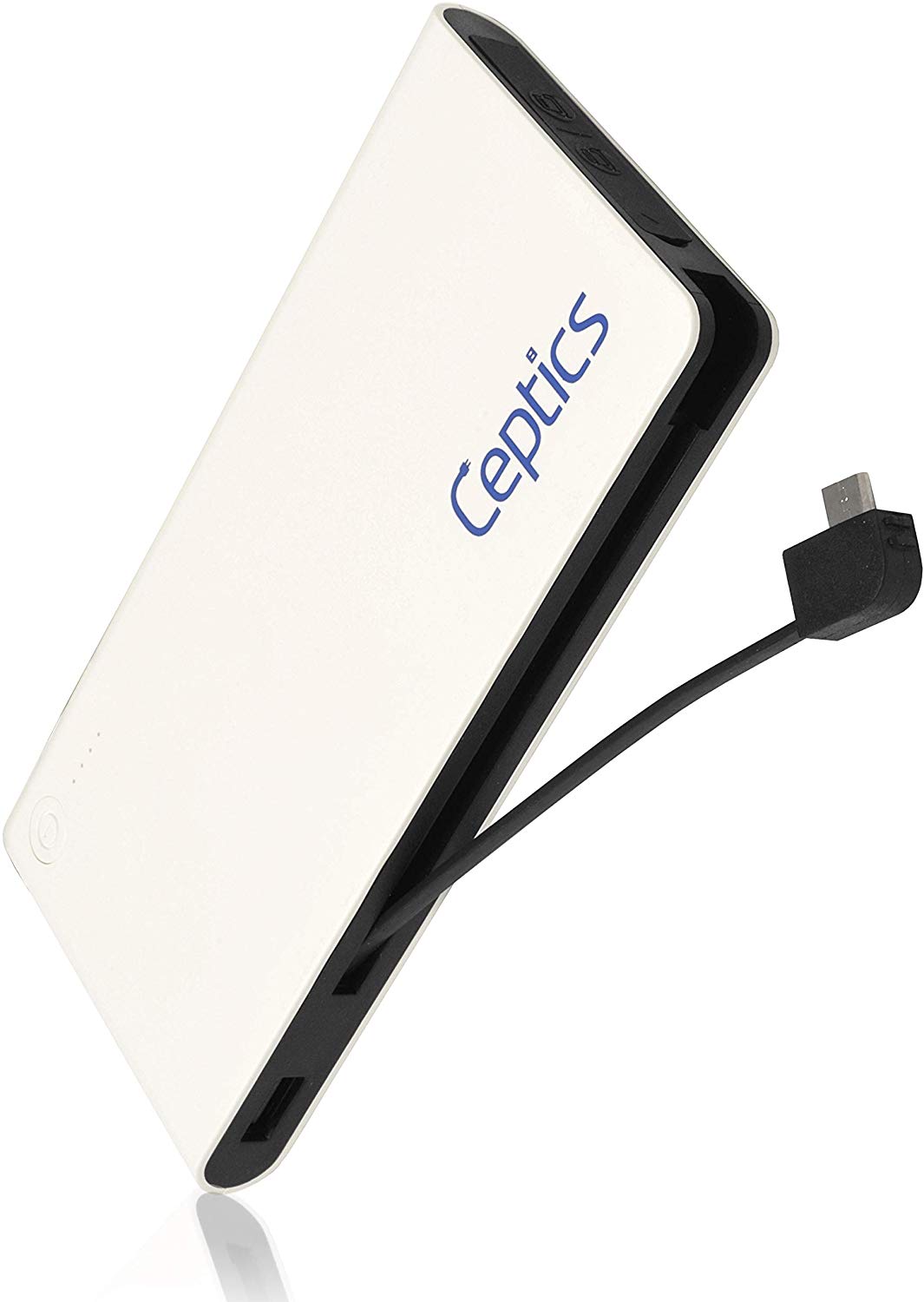 Portable Power Bank USB Battery Charger - 10,000 mAH - Dual USB output with MicroUSB cord - Lightning and USB-C Attachments (OneCharge)