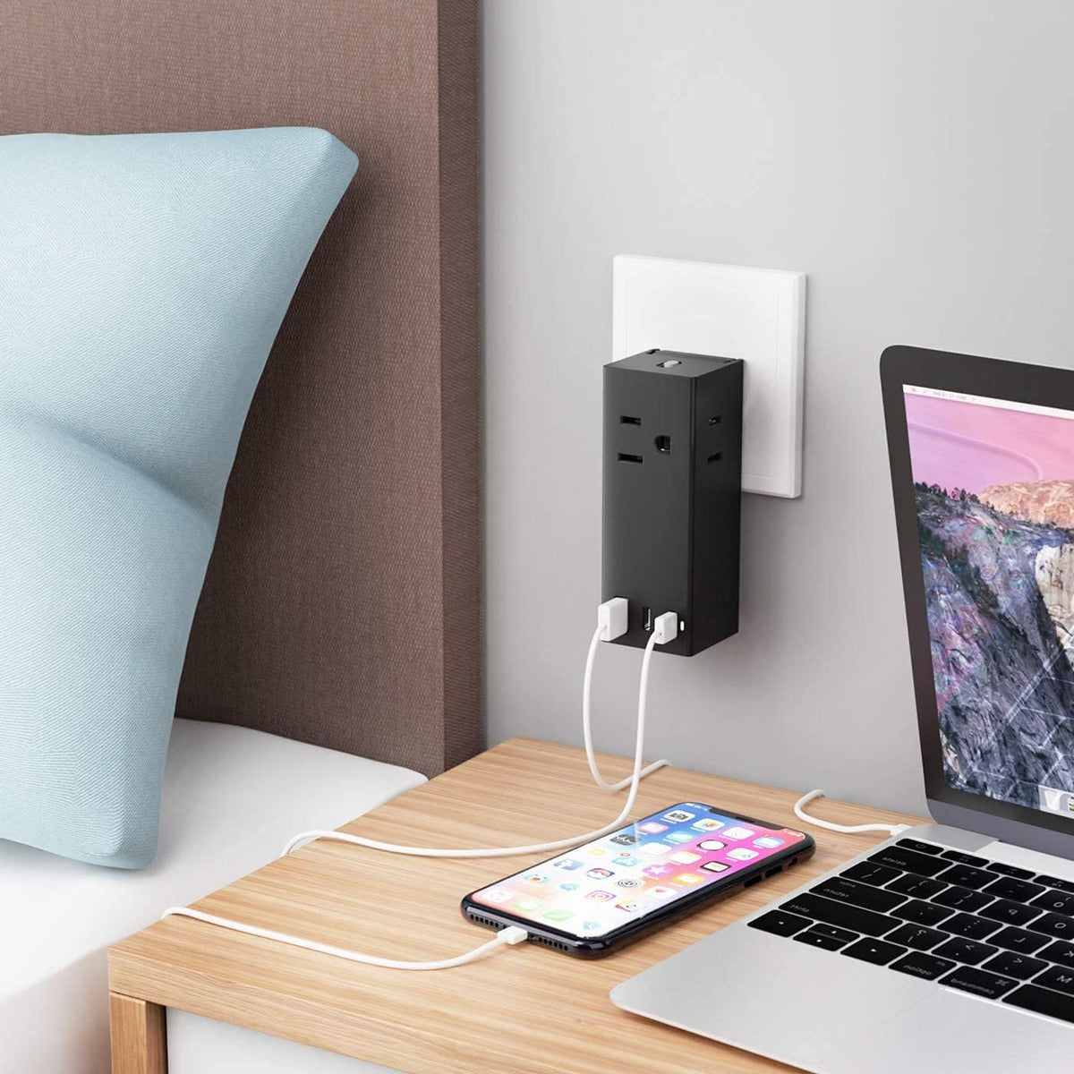65W USB-C Power Strip Charger with USB + Dual USB-C, 2 USA Input - Fast Charging (NANFUSE-PS)