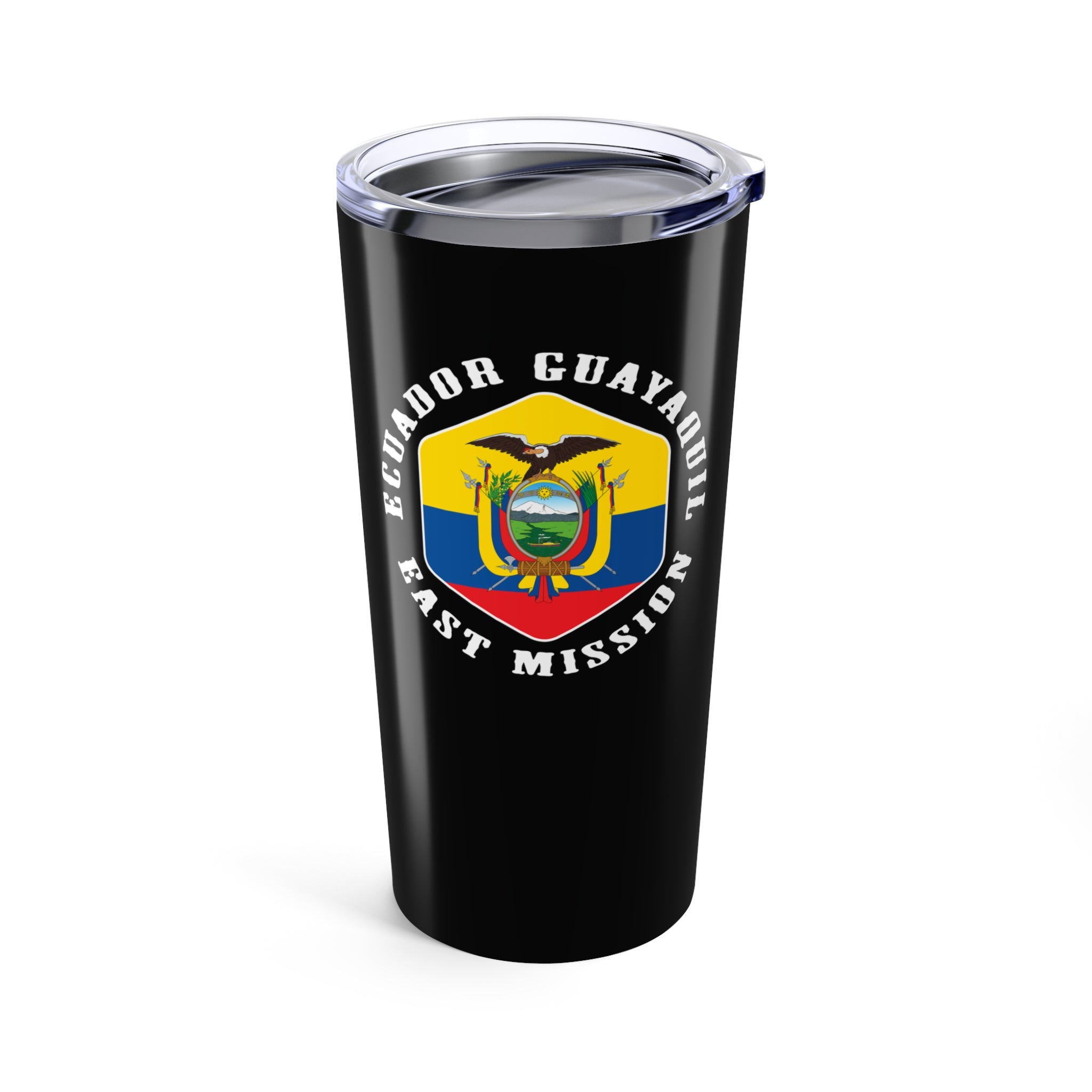 Ecuador Guayaquil East Mission Flag Logo Tumbler 20oz Black