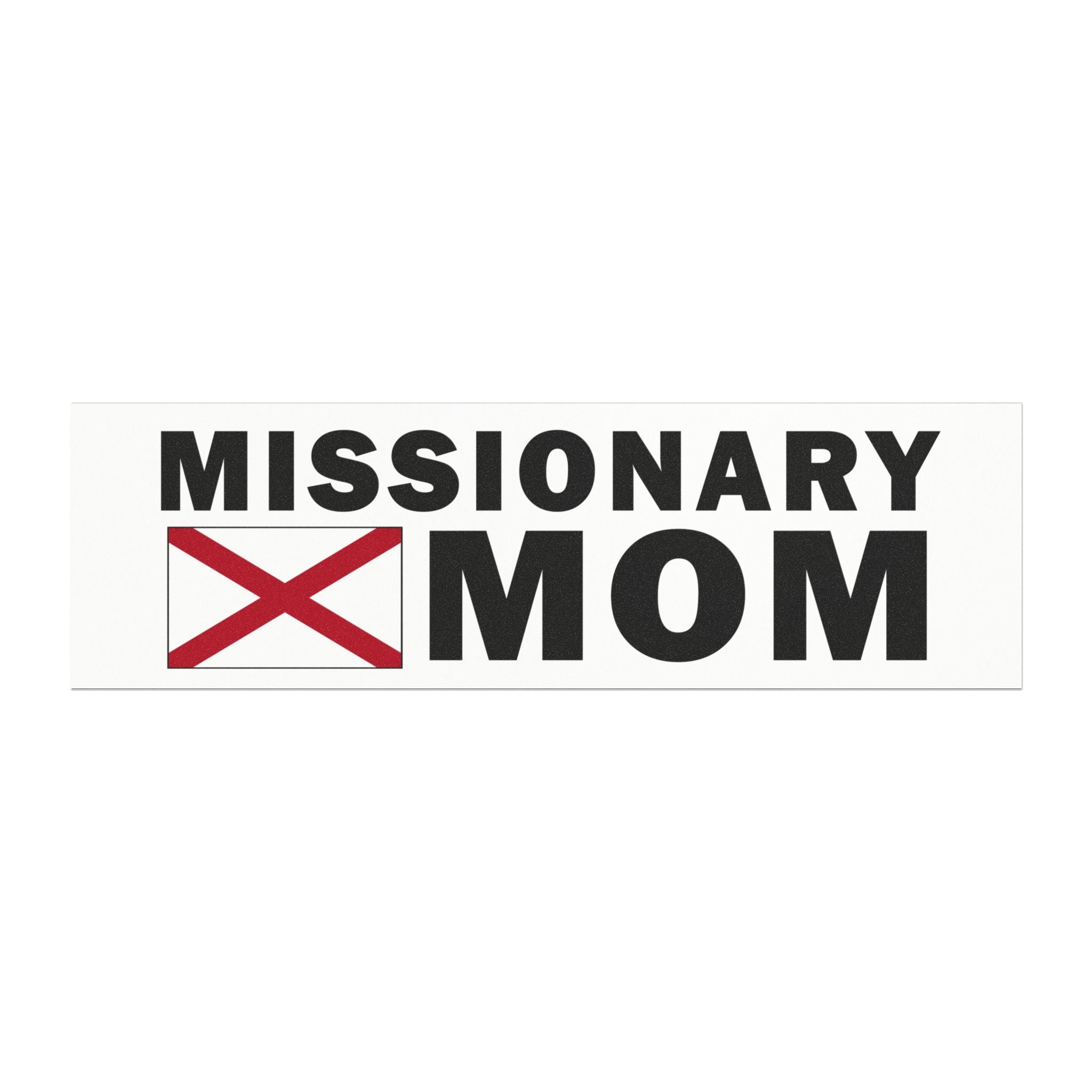 Missionary MOM Flag of Alabama Magnetic Bumper Sticker