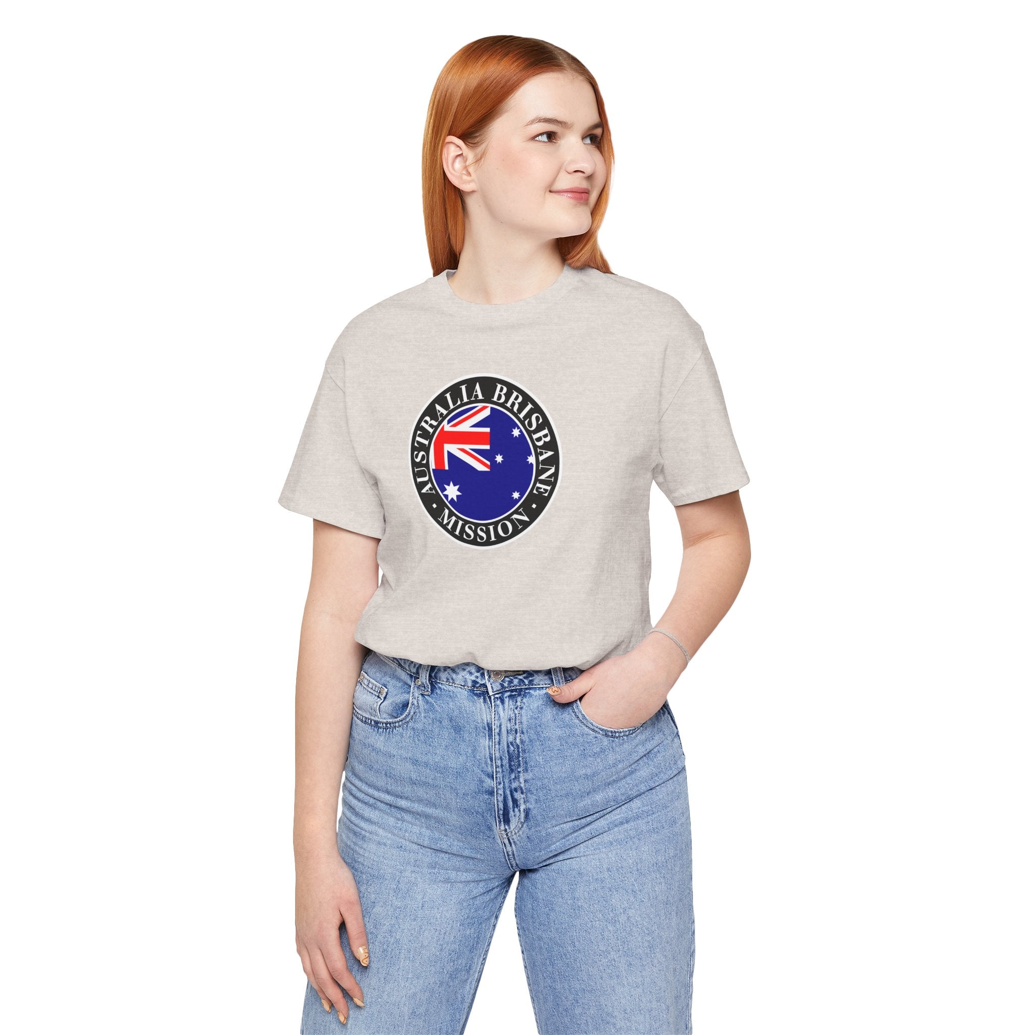 Australia Brisbane Mission Flag Logo (Black Border) T-shirt