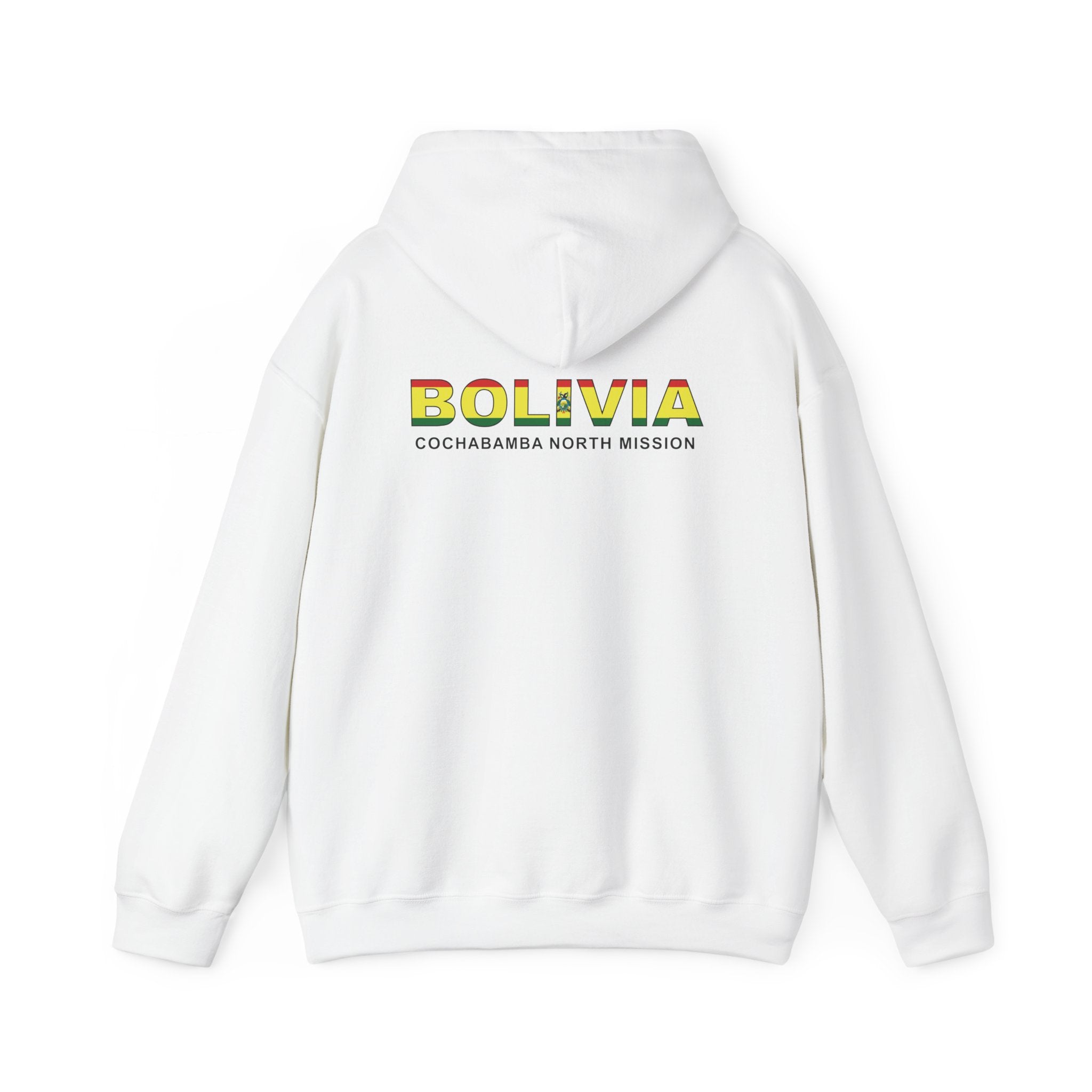 Bolivia Cochabamba North Mission Flag Title Back Hoodie