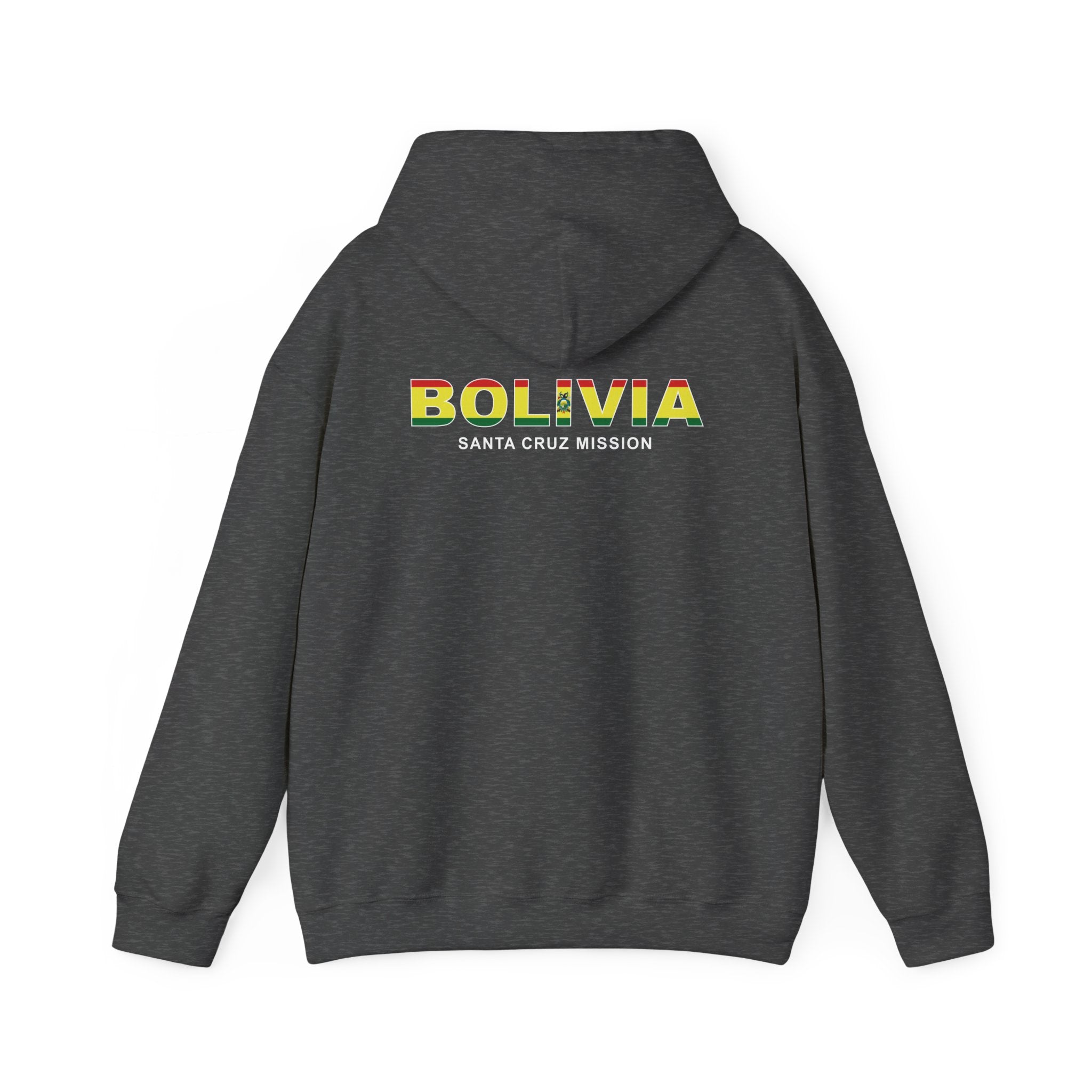 Bolivia Santa Cruz Mission Flag Title Back Hoodie