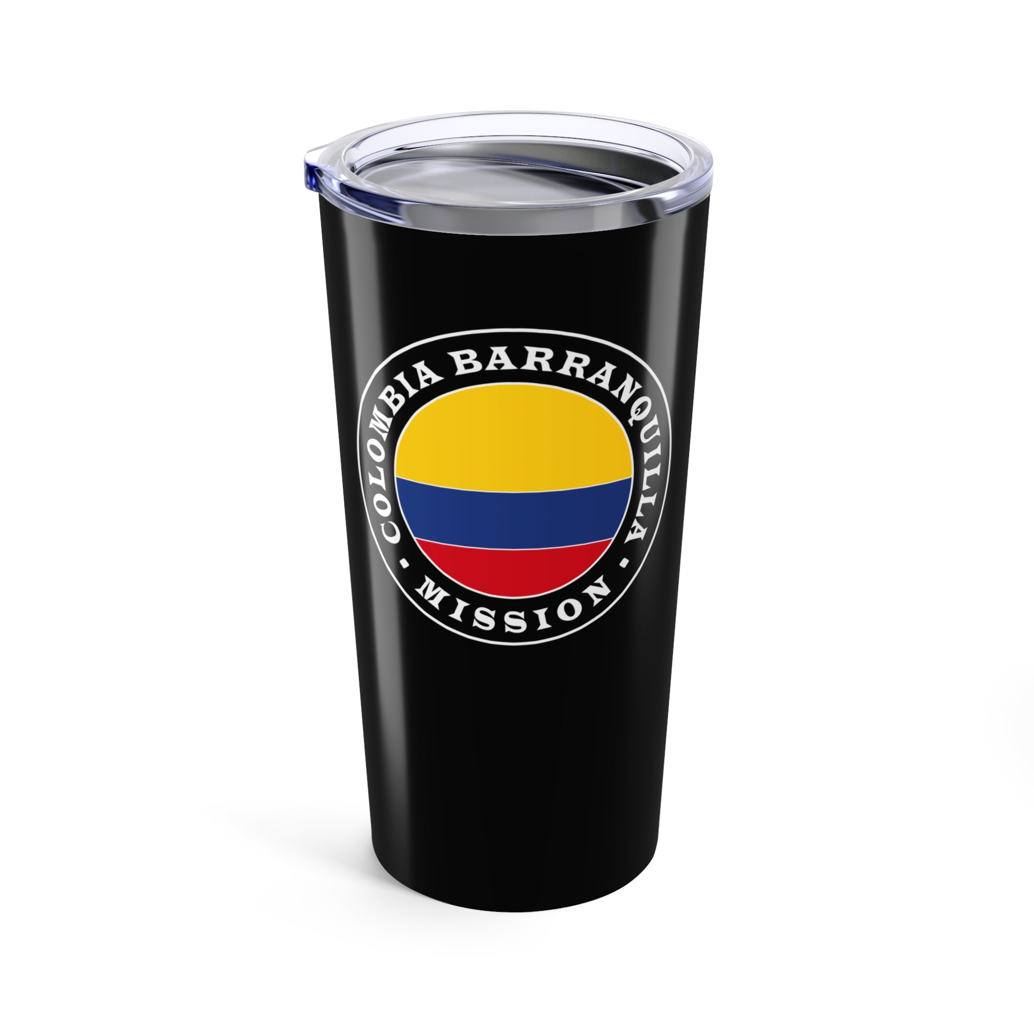 Colombia Barranquilla Mission Flag Logo Tumbler 20oz Black