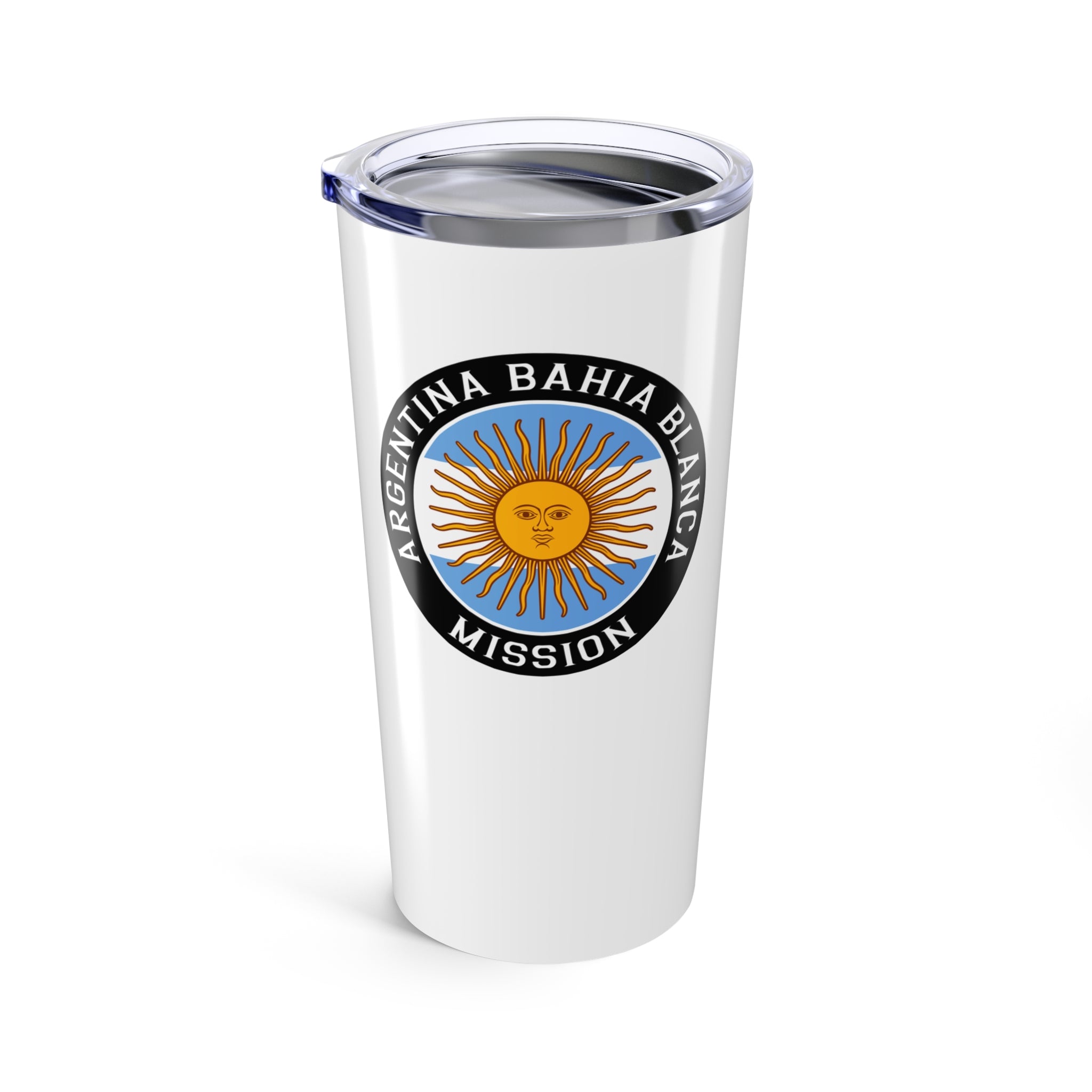 Argentina Bahia Blanca Mission Flag Logo Tumbler 20oz White