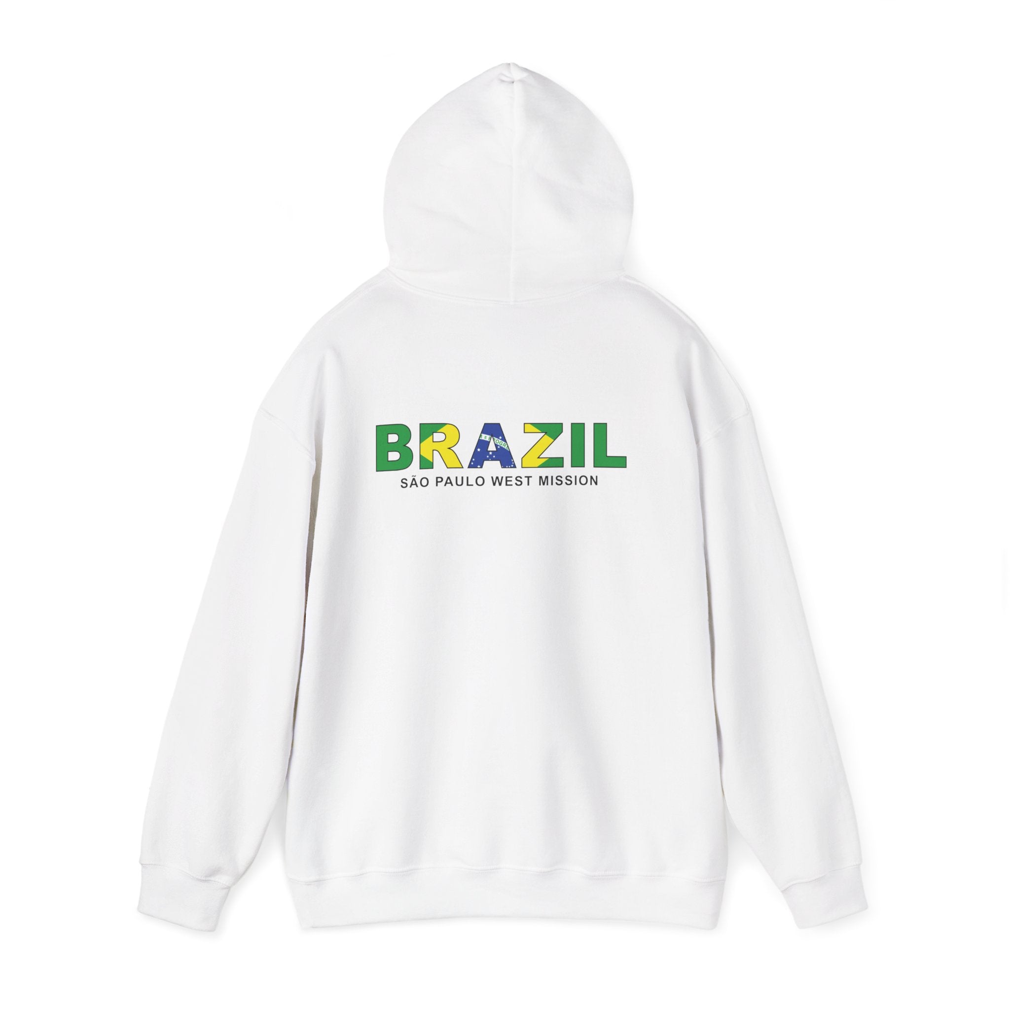 Brazil Sao Paulo West Mission Flag Title Back Hoodie