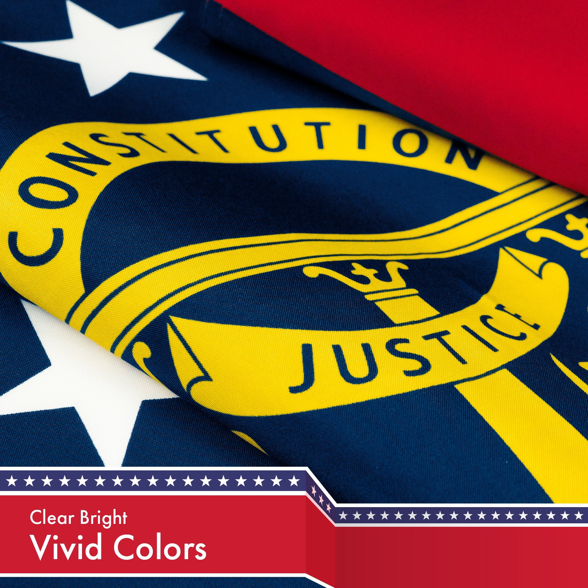 Georgia State Flag 150D Printed Polyester 3x5 Ft