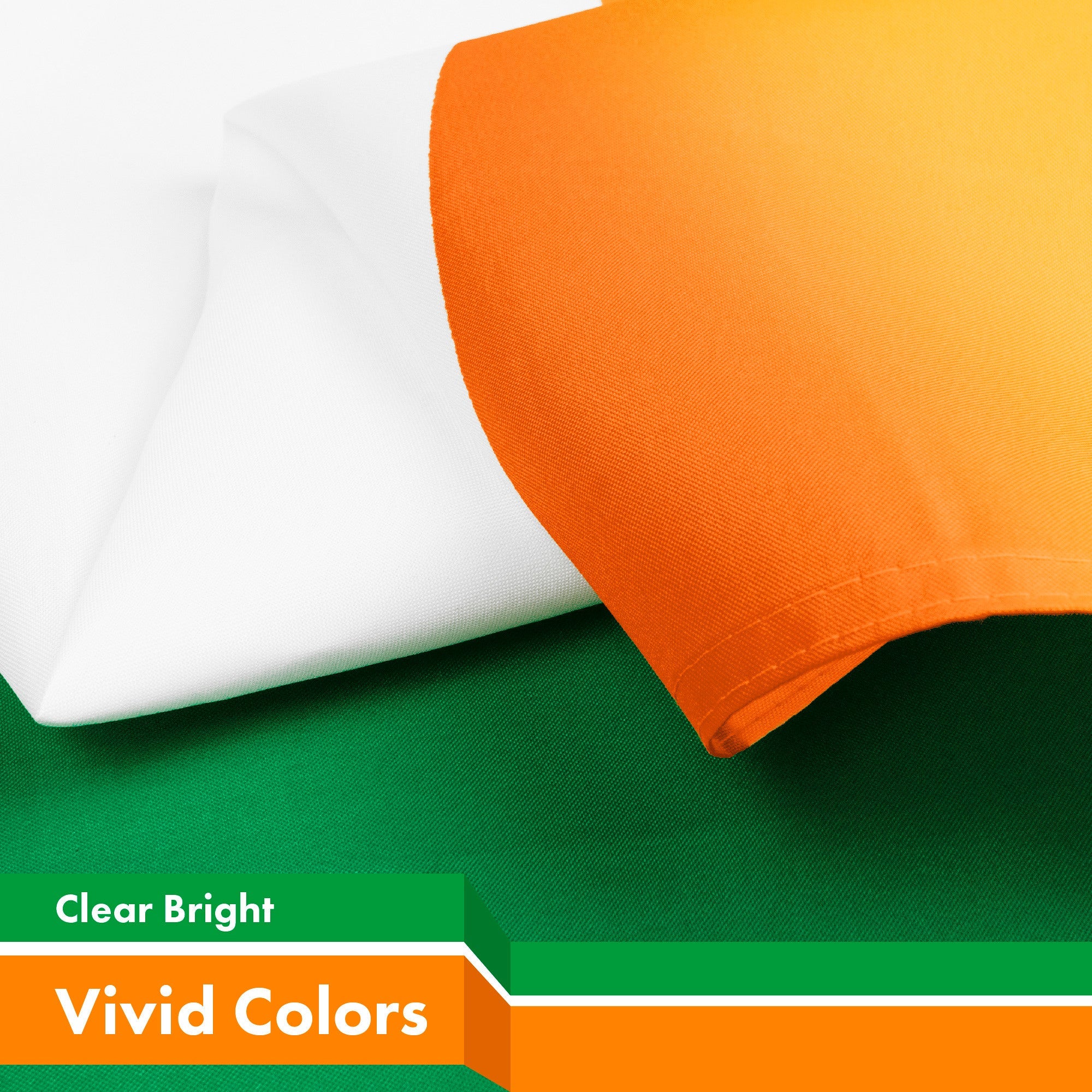 G128 Ireland Irish Flag | 4x6 Ft | LiteWeave Pro Series Printed 150D Polyester | Country Flag, Indoor/Outdoor, Vibrant Colors, Brass Grommets, Thicker and More Durable Than 100D 75D Polyester