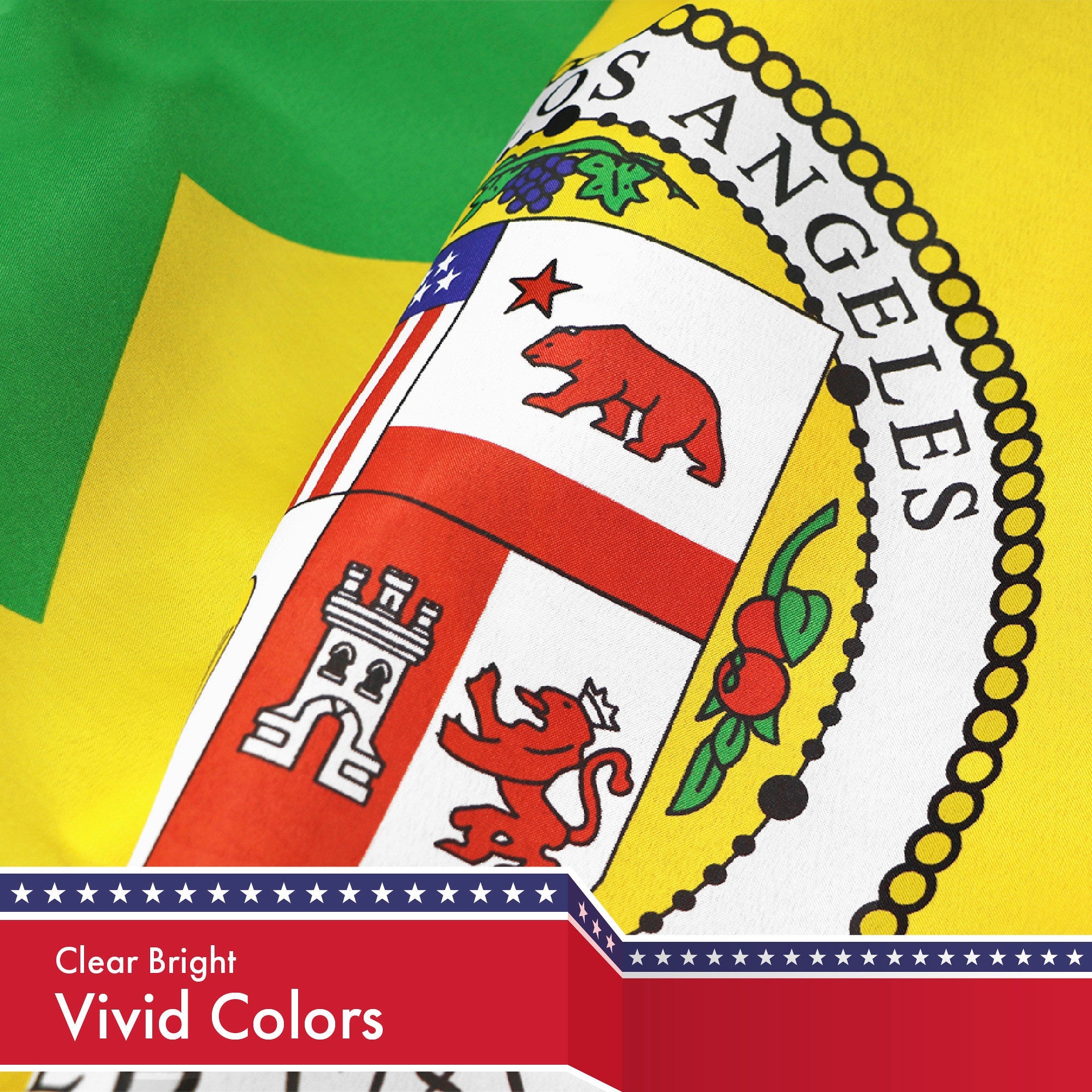 G128 Los Angeles City Flag | 3x5 feet | Printed 150D Quality Polyester