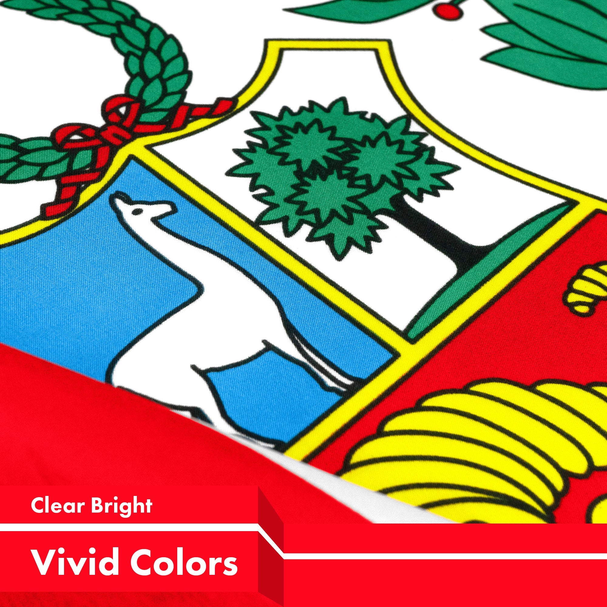 Peru (Peruvian) Flag 150D Printed Polyester 3x5 Ft