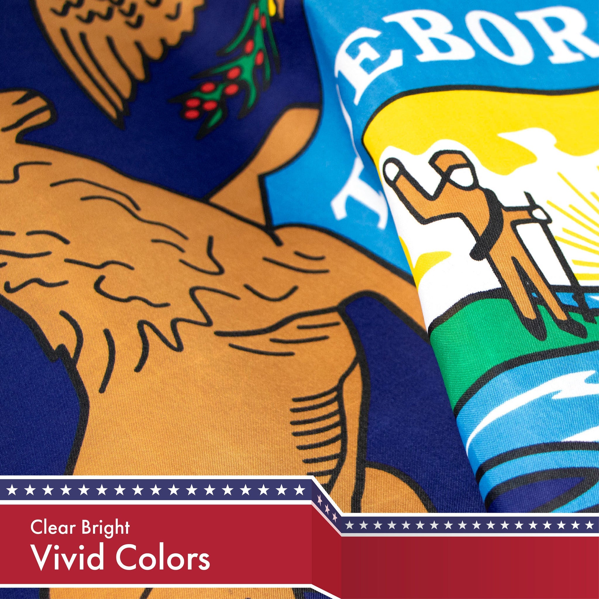 Michigan State Flag 150D Printed Polyester 3x5 Ft