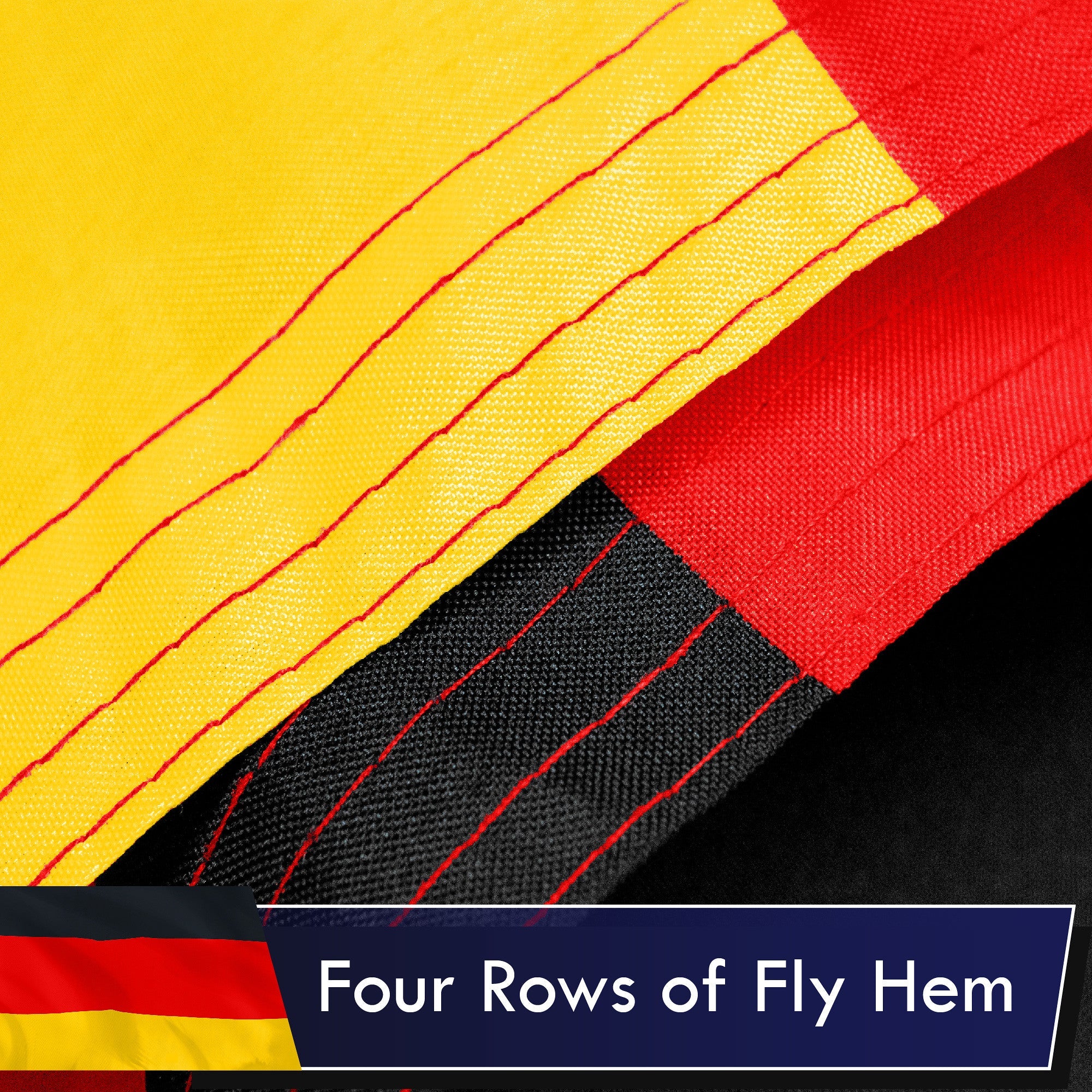 Germany (German) Flag 75D Printed Polyester 3x5 Ft
