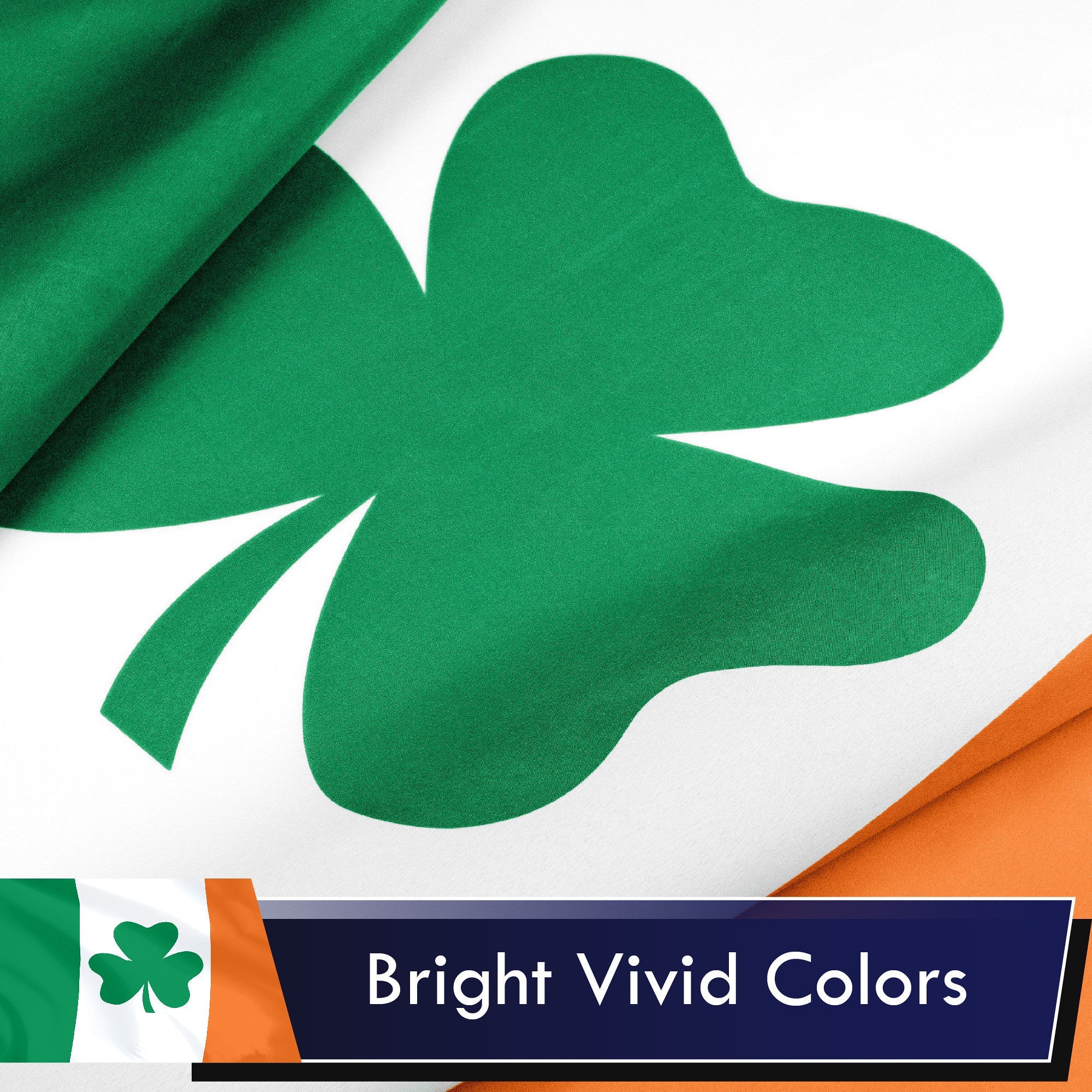 Irish Shamrock Flag 75D Printed Polyester 3x5 Ft