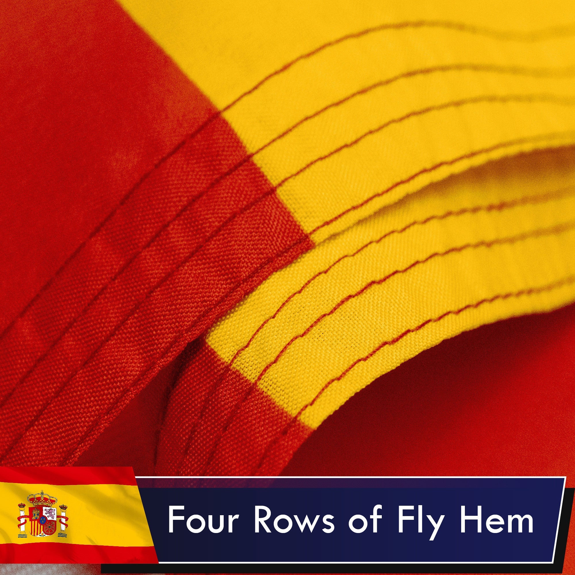 Spain (Spanish) Flag 75D Printed Polyester 3x5 Ft