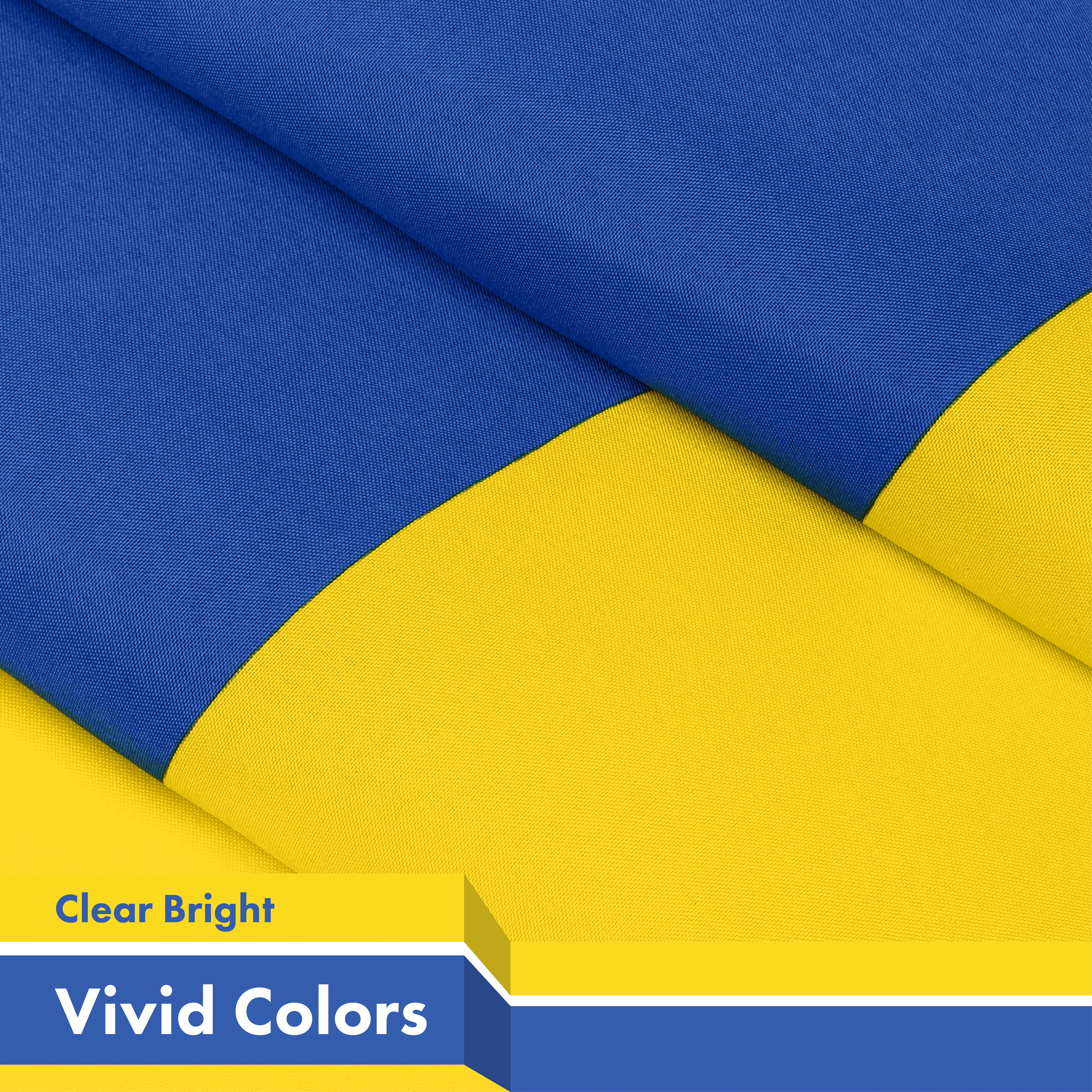 USA American Flag & Ukraine Ukrainian Flag 3x5 Ft Printed 150D Polyester