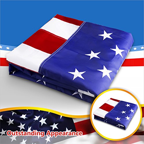 American Flag 300D Embroidered Polyester 6x10 Ft