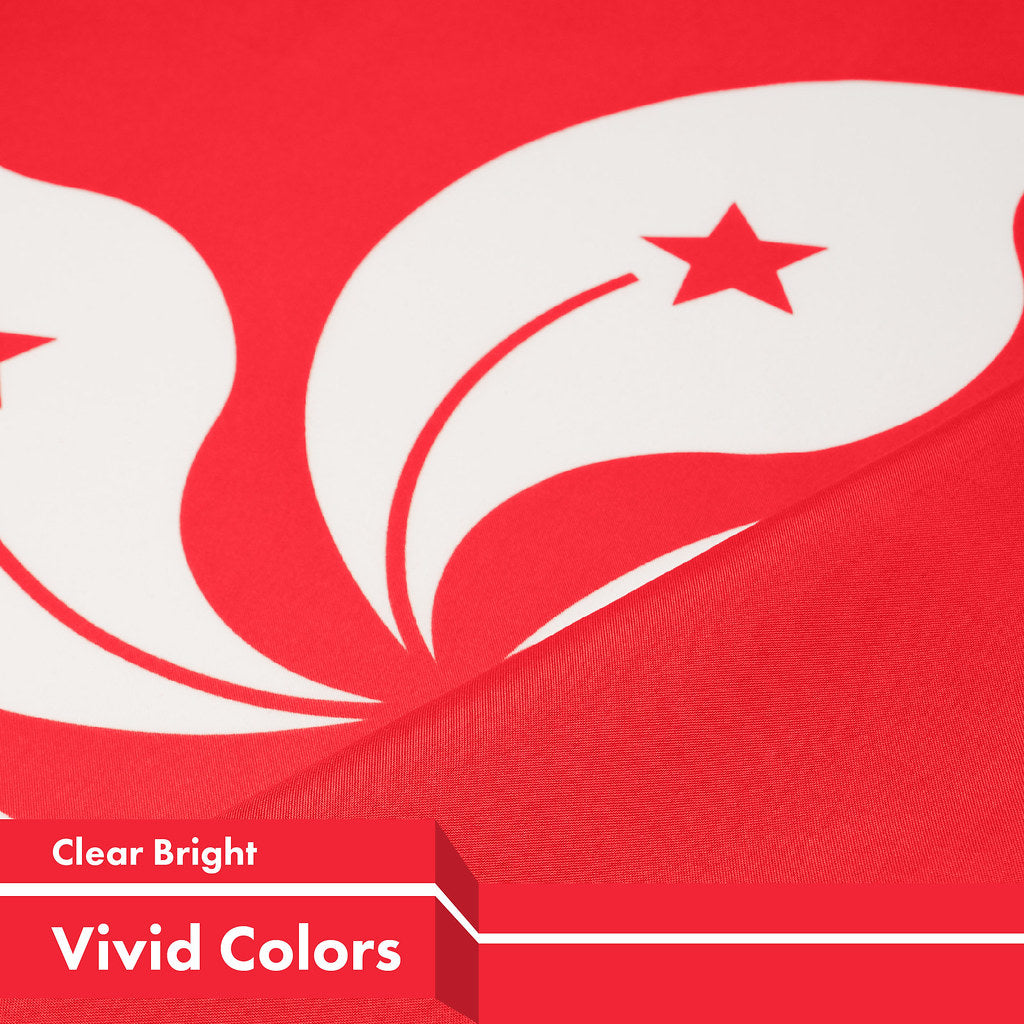 G128 Hong Kong Hong Konger Flag | 3x5 feet | Printed 150D - Indoor/Outdoor, Vibrant Colors, Brass Grommets, Quality Polyester, Much Thicker More Durable Than 100D 75D Polyester