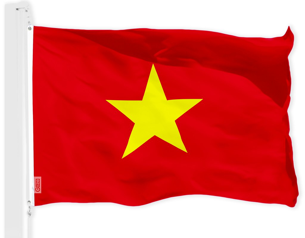 G128 Vietnam Vietnamese Flag | 3x5 Ft | Printed 150D Polyester - Indoor/Outdoor, Vibrant Colors, Brass Grommets, Quality Polyester, Much Thicker More Durable Than 100D 75D Polyester