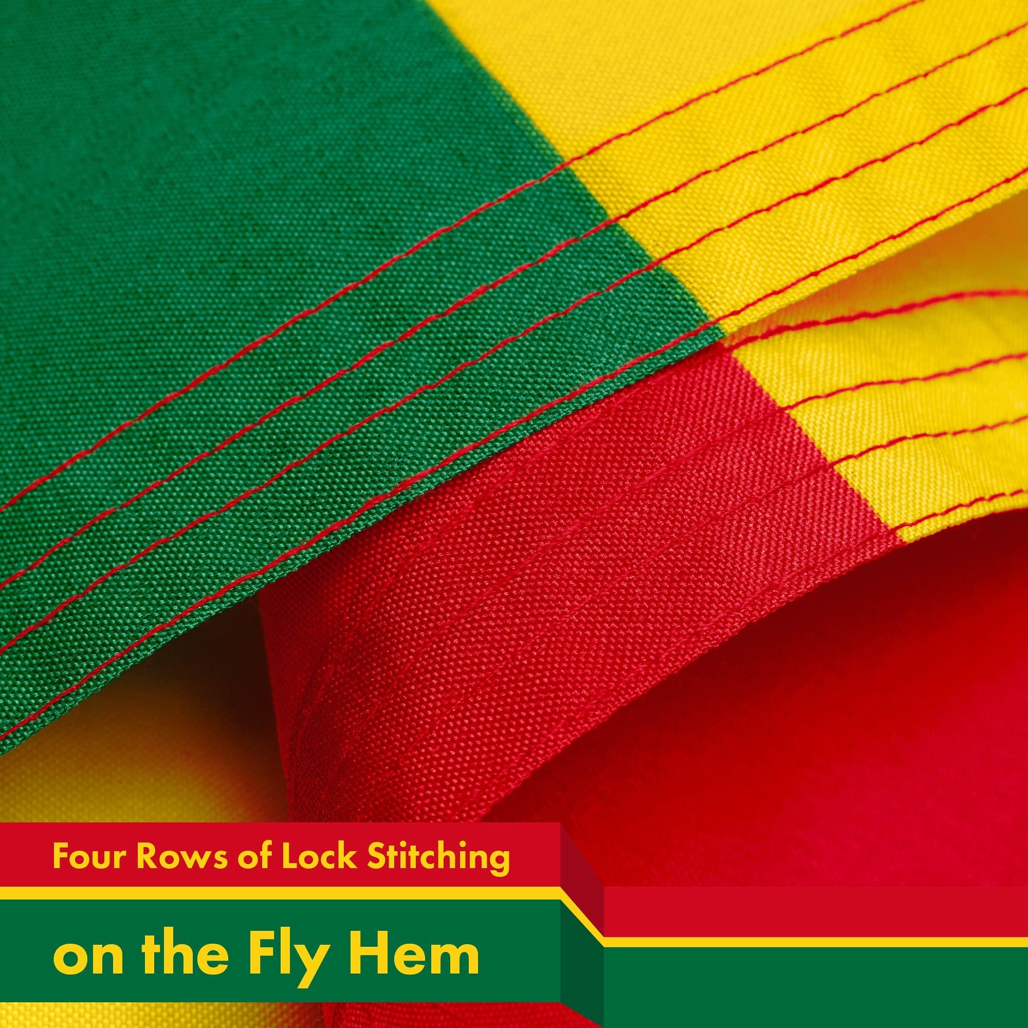 G128 Ghana Ghanaian Flag | 3x5 Ft | LiteWeave Pro Series Printed 150D Polyester | Country Flag, Indoor/Outdoor, Vibrant Colors, Brass Grommets, Thicker and More Durable Than 100D 75D Polyester