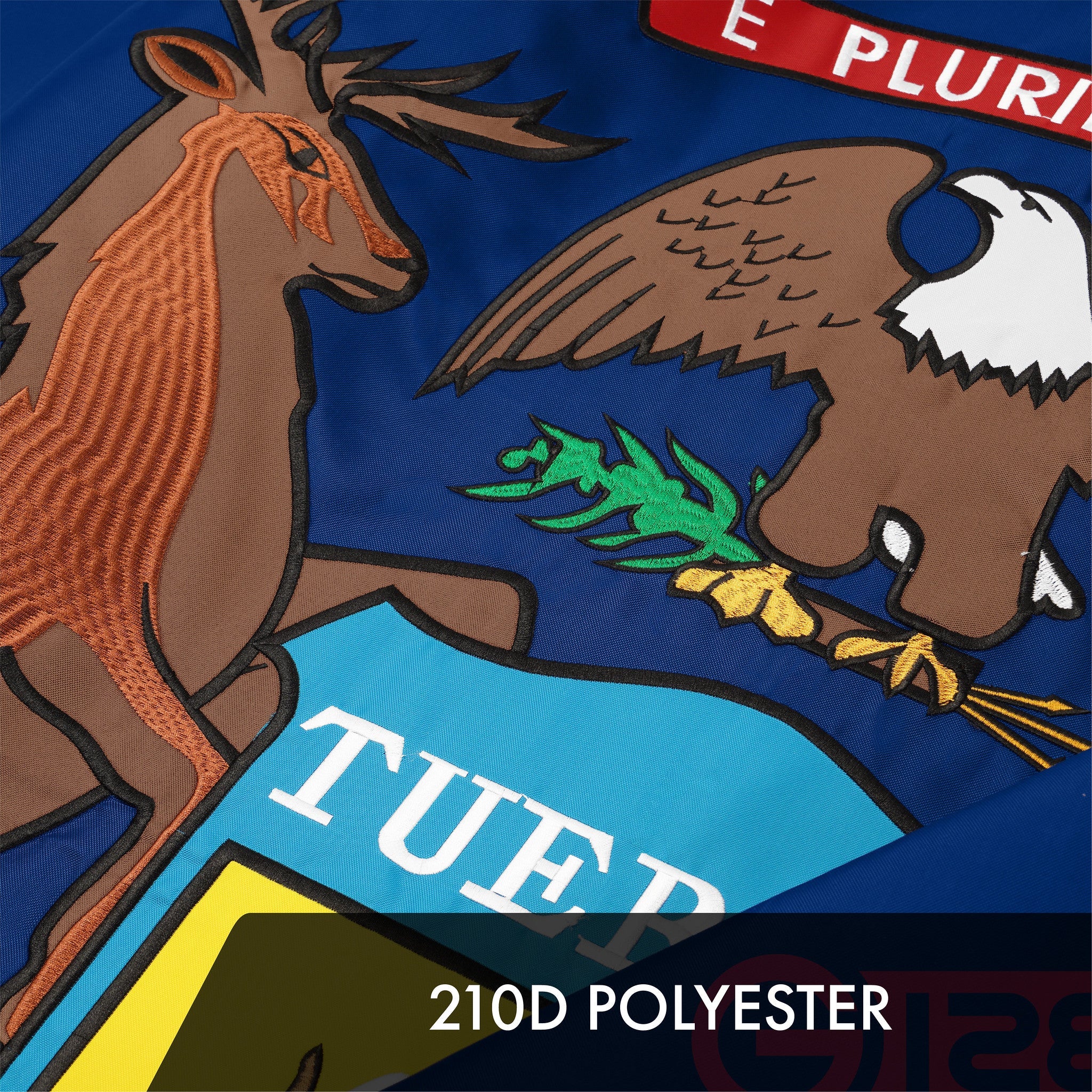 G128 Michigan State Flag | 3x5 Ft | ToughWeave Series Embroidered 300D Polyester | Embroidered Design, Indoor/Outdoor, Brass Grommets