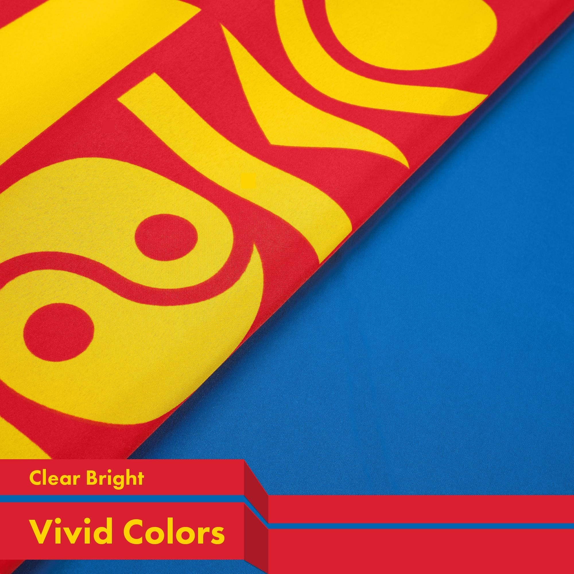 G128 Mongolia Mongolian Flag | 3x5 Ft | LiteWeave Pro Series Printed 150D Polyester | Country Flag, Indoor/Outdoor, Vibrant Colors, Brass Grommets, Thicker and More Durable Than 100D 75D Polyester