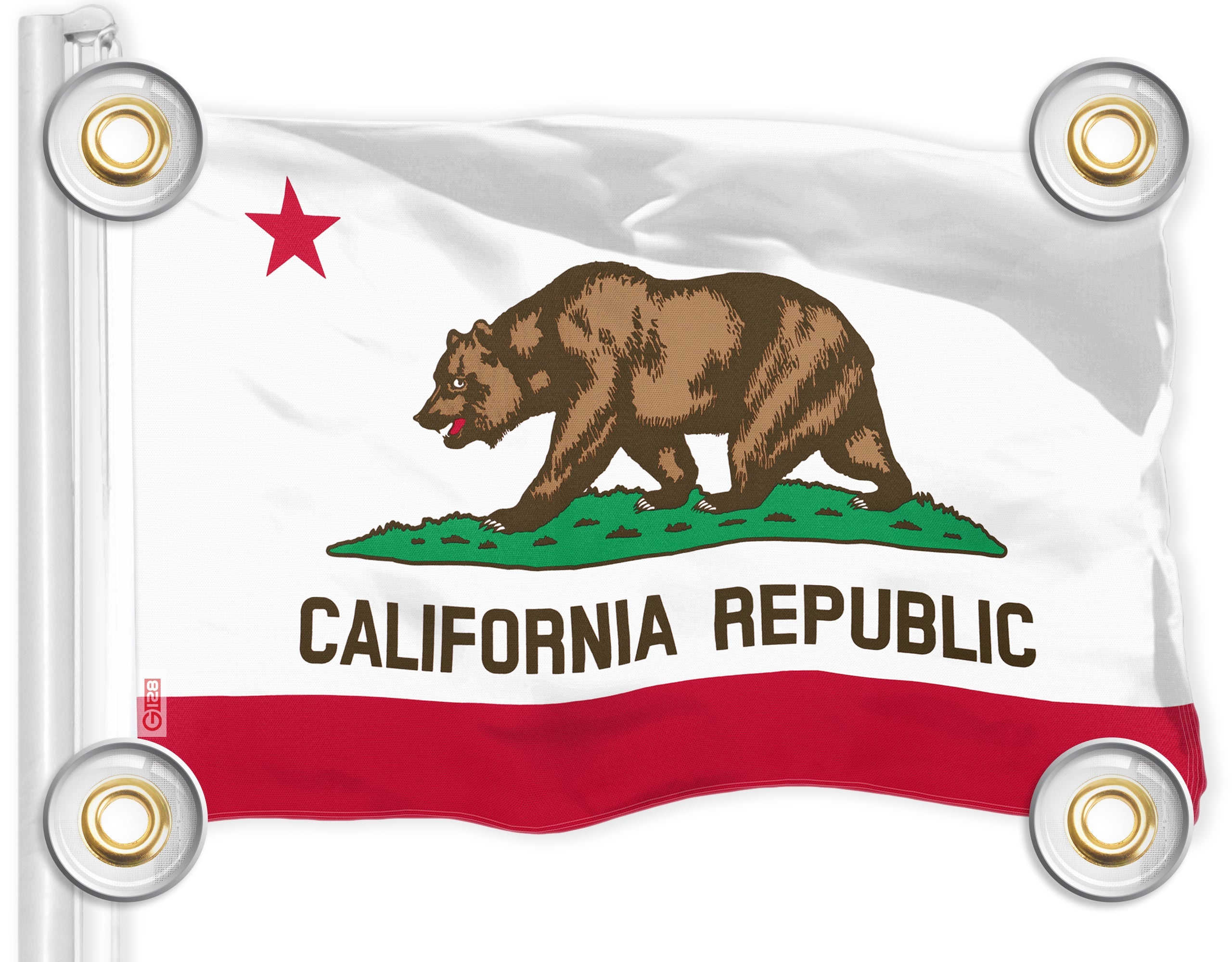G128 California State Flag | 3x5 Ft | LiteWeave Pro Series Printed 150D Polyester, 4 Corner Brass Grommets | Vibrant Colors, Perfect For Balcony, More Durable Than 100D 75D Polyester