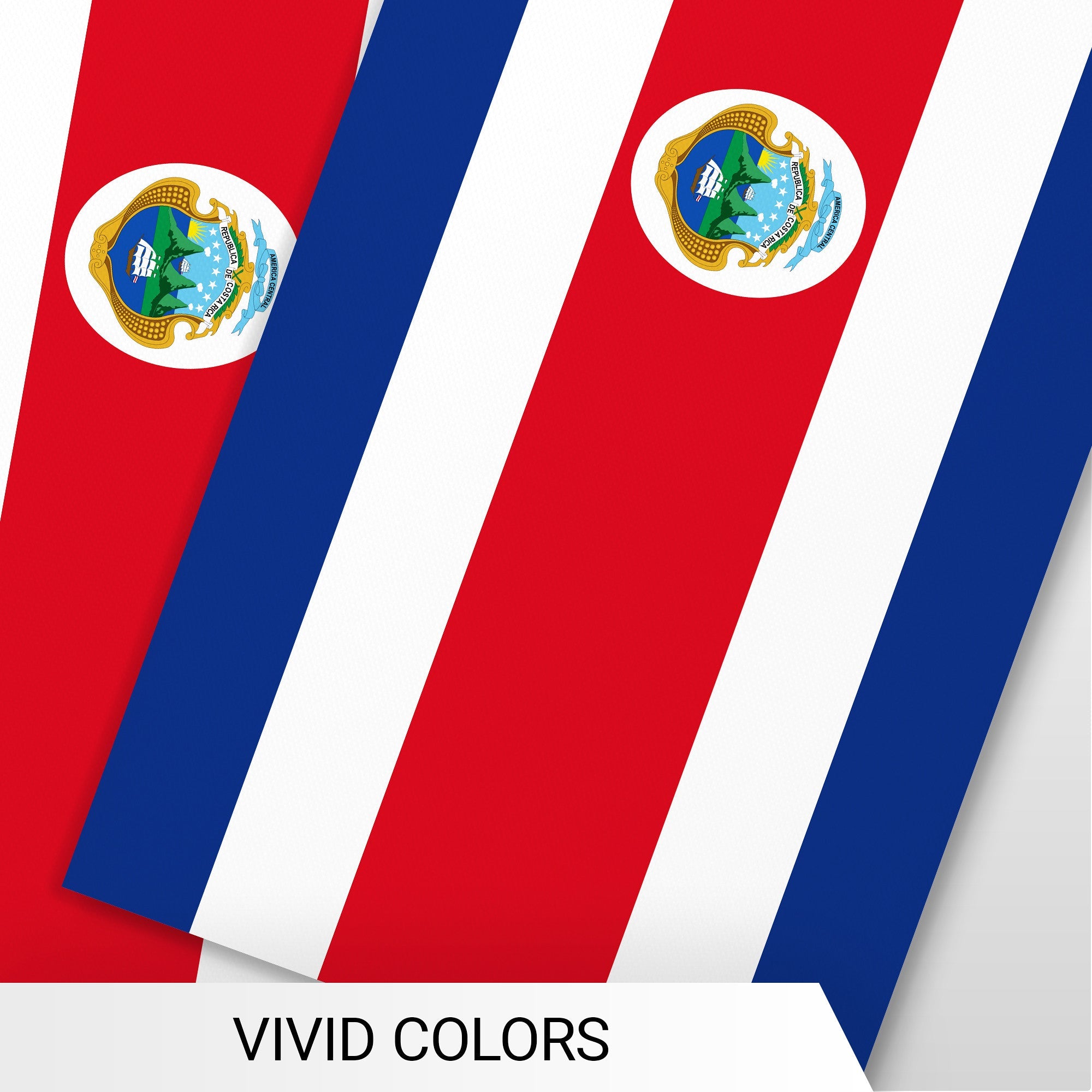 G128 Costa Rica Costa Rican Bunting Banner | Flag 8.2 x 5.5 Inch, Full String 33 Feet | Printed 150D Polyester, Decorations For Bar, School, Festival Events Celebration