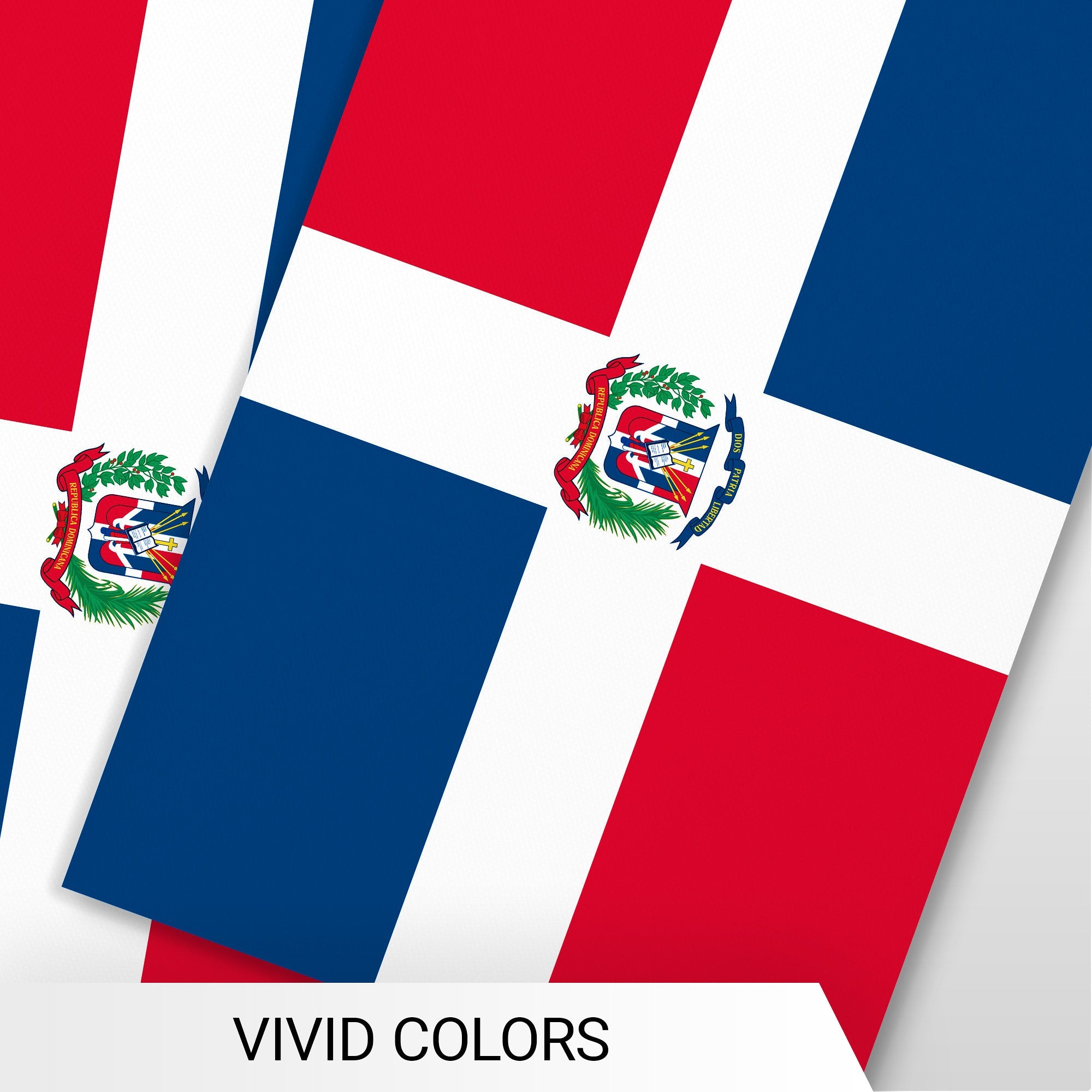 G128 Dominican Republic Bunting Banner | Flag 8.2 x 5.5 Inch, Full String 33 Feet | Printed 150D Polyester, Decorations For Bar, School, Festival Events Celebration