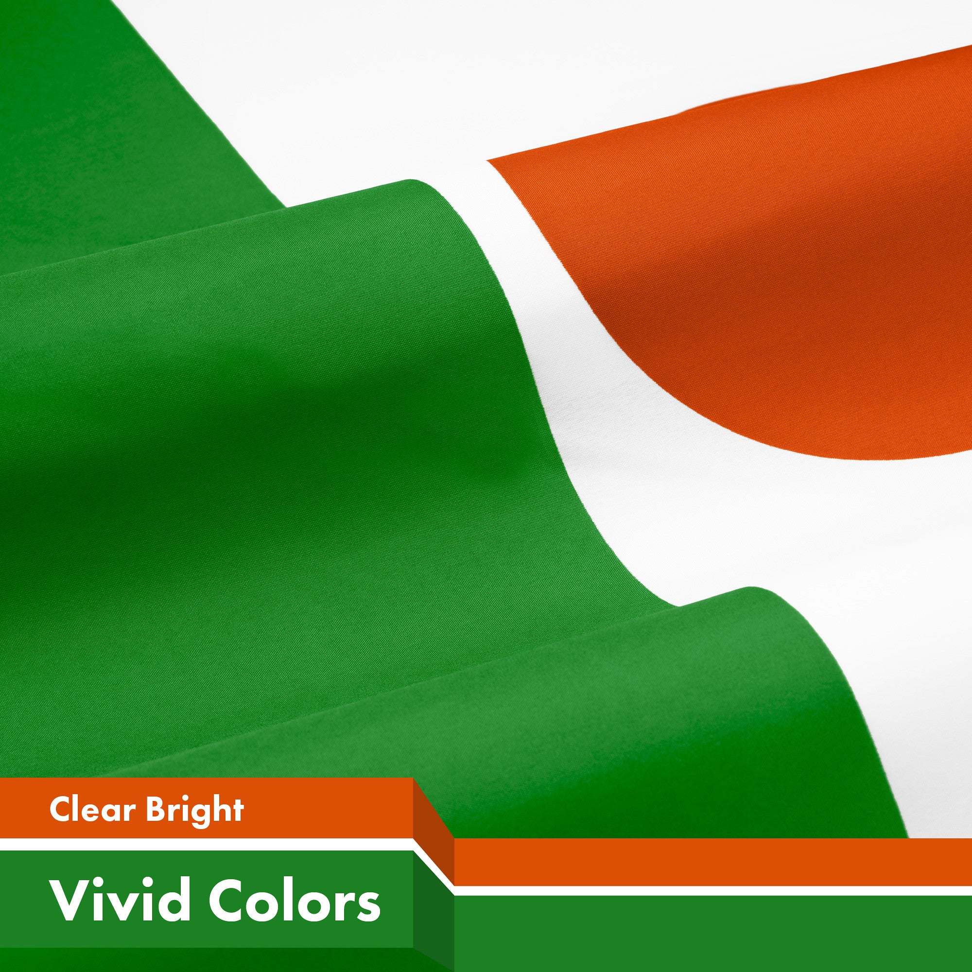 G128 Niger Nigerien Flag | 3x5 Ft | LiteWeave Pro Series Printed 150D Polyester | Country Flag, Indoor/Outdoor, Vibrant Colors, Brass Grommets, Thicker and More Durable Than 100D 75D Polyester