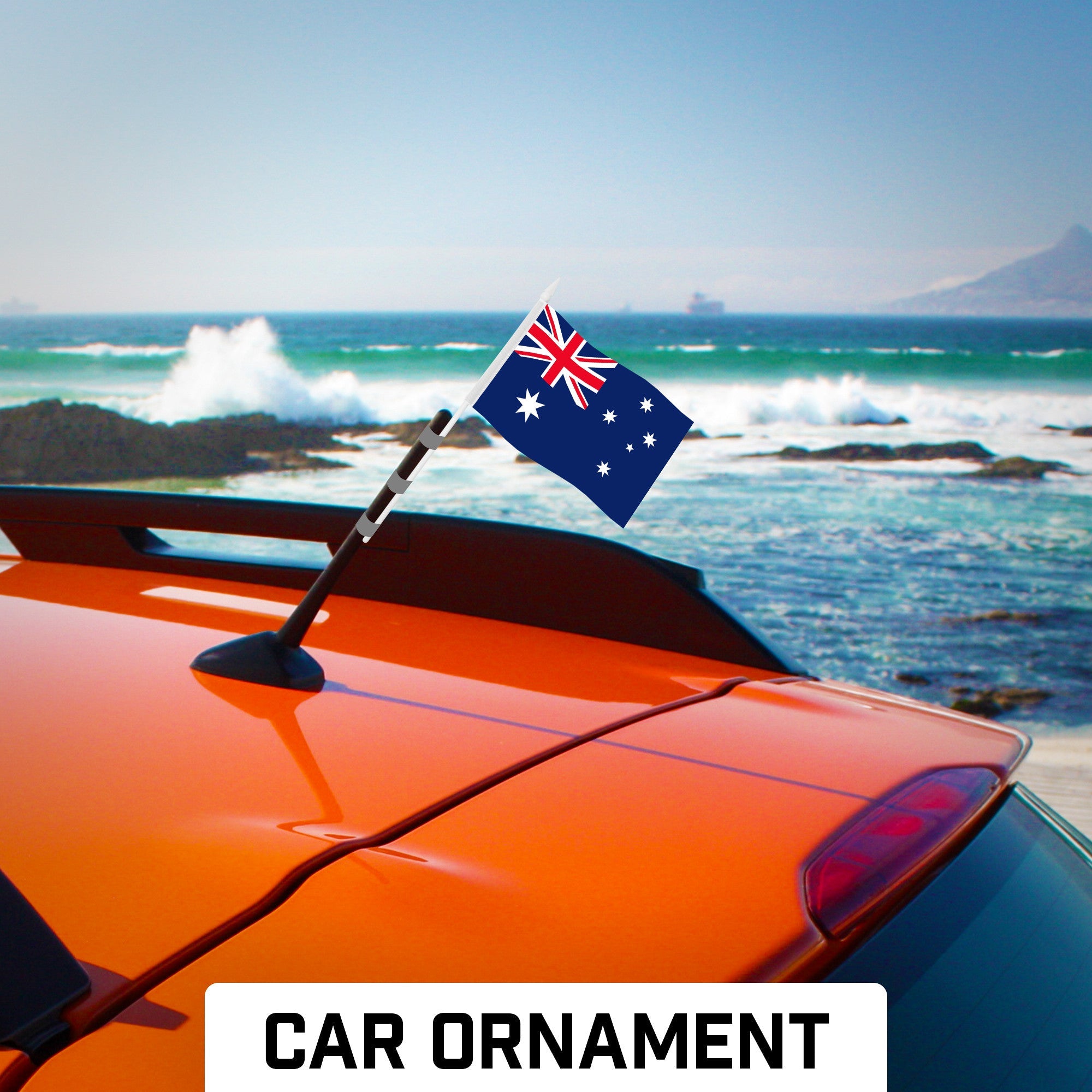 Pack Handheld Australia Australian Stick Flags | 4x6 In | Printed 150D Polyester, Country Flag, Solid Plastic Stick, Spear White Tip