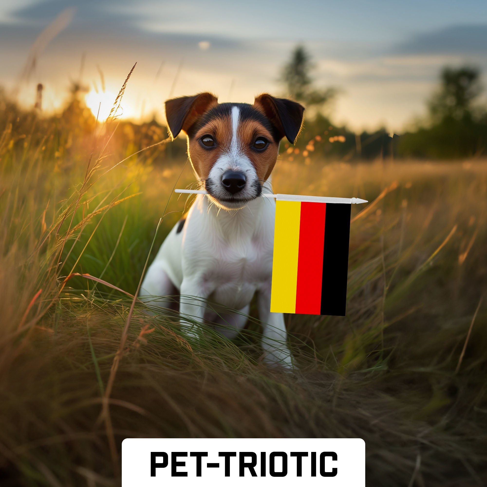 G128 30 Pack Handheld Germany German Stick Flags | 4x6 In | Printed 150D Polyester, Country Flag, Solid Plastic Stick, Spear White Tip