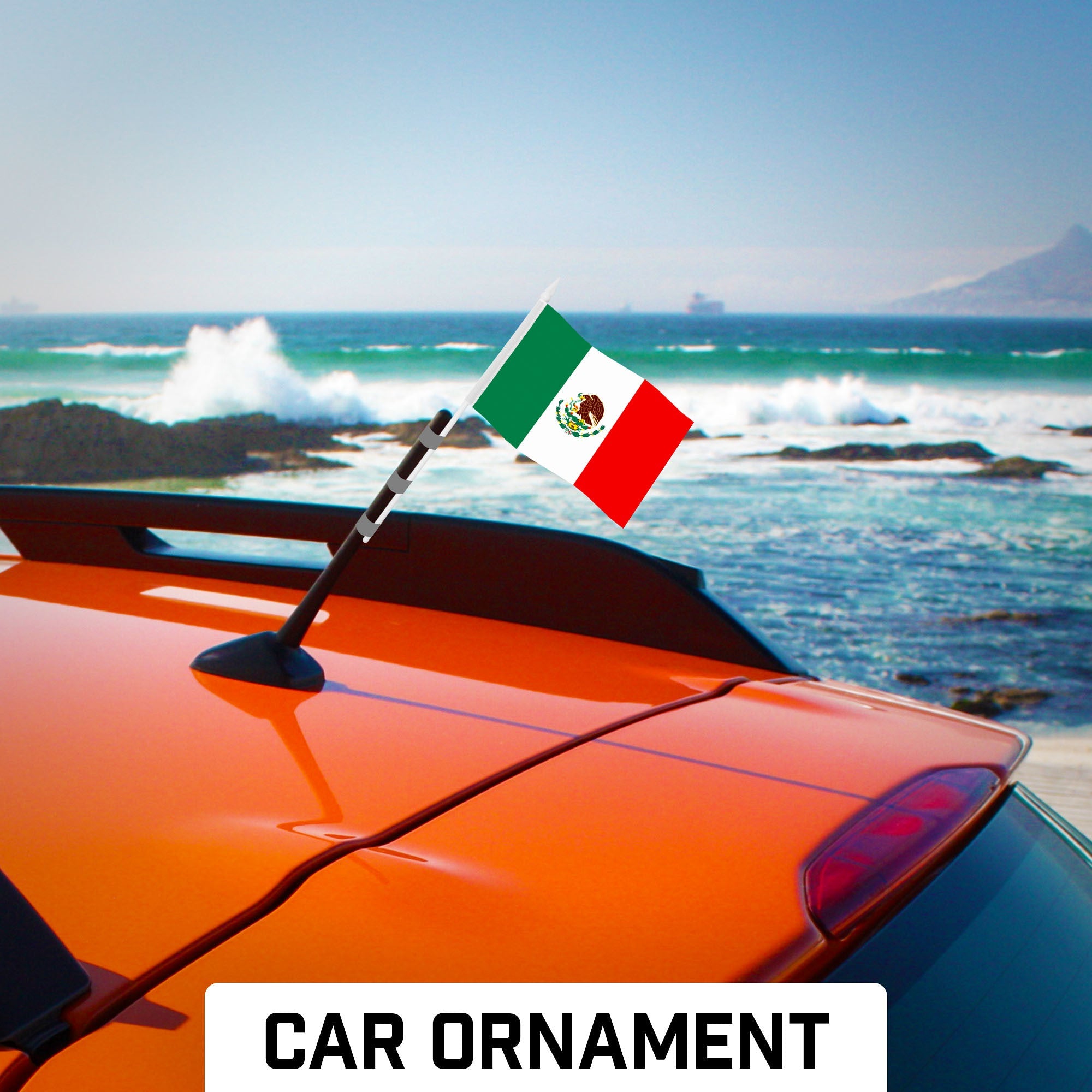 G128 12 Pack Handheld Mexico Mexican Stick Flags | 4x6 In | Printed 150D Polyester, Country Flag, Solid Plastic Stick, Spear White Tip