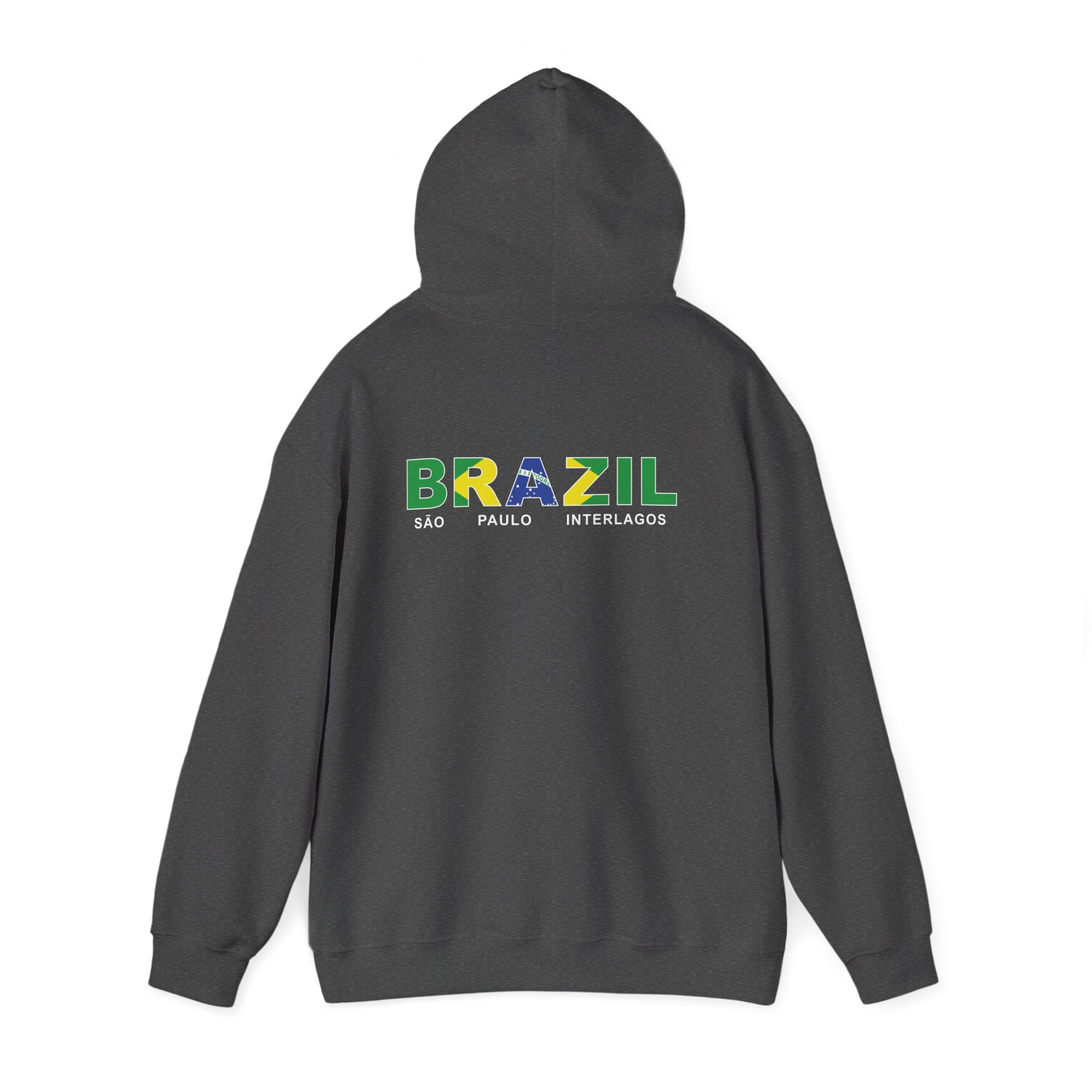 Brazil Sao Paulo Interlagos Mission Flag Title Back Hoodie